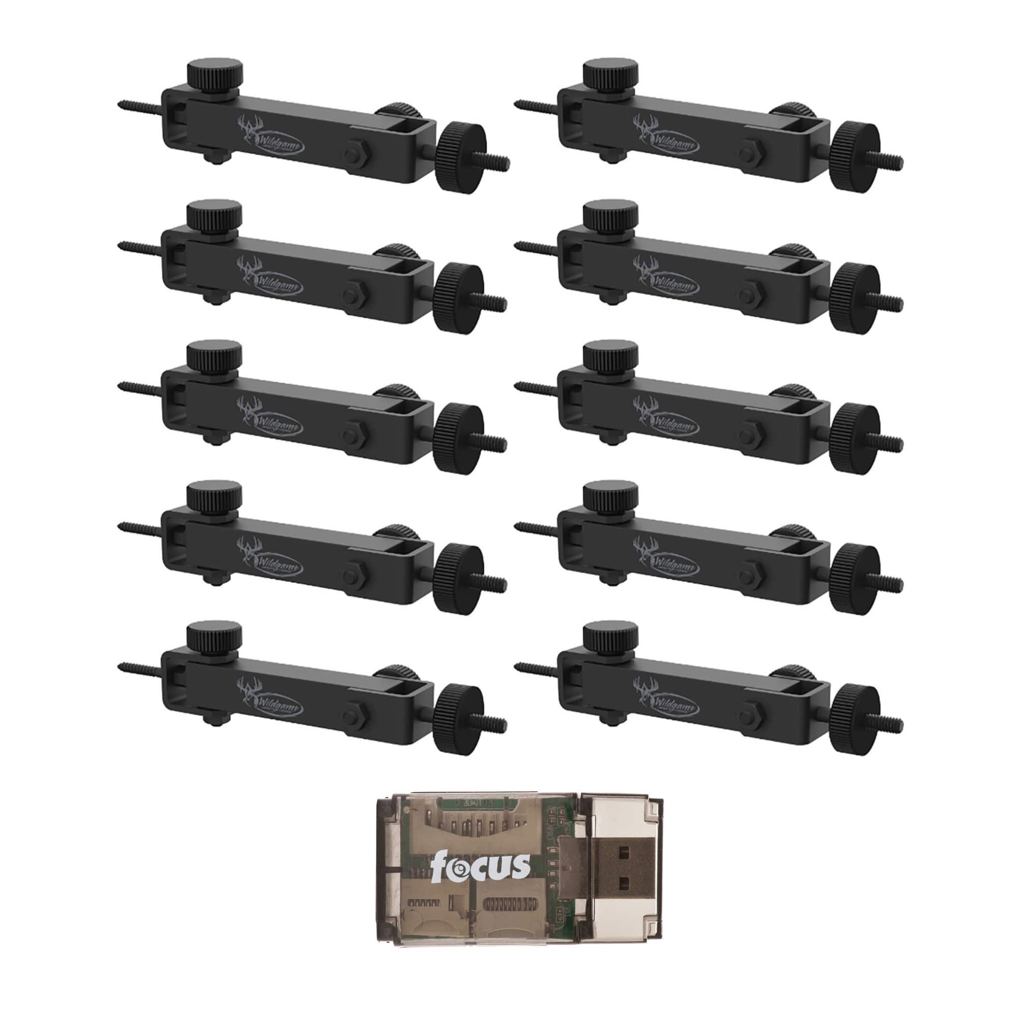Wildgame Innovations - Eco Mount (10-Pack) Bundle with Card Reader (11 Items)