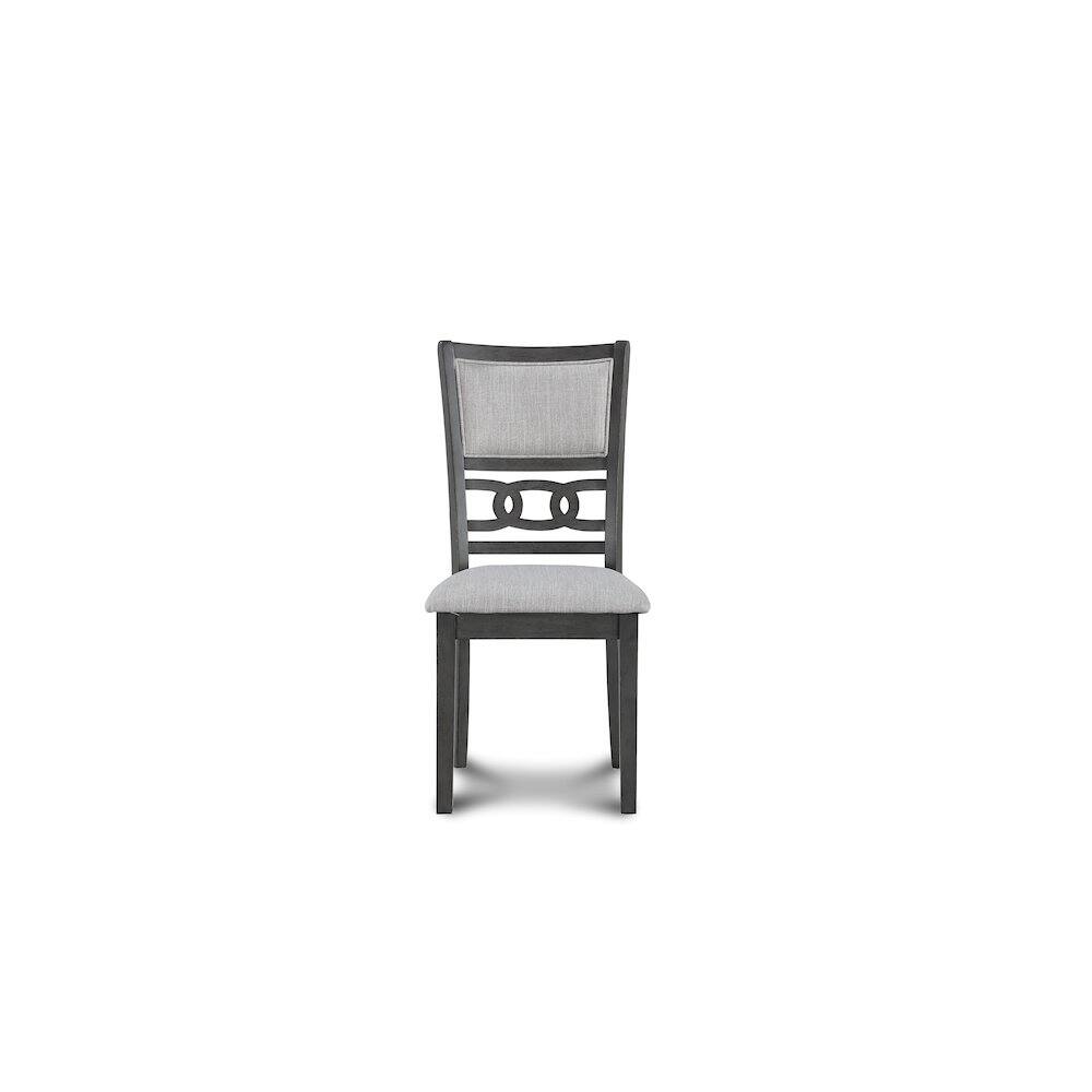 Alt View 2. New Classic Furniture - Gia Gray Wood Dining Chair with Fabric Seat (Set of 4) - Grey.