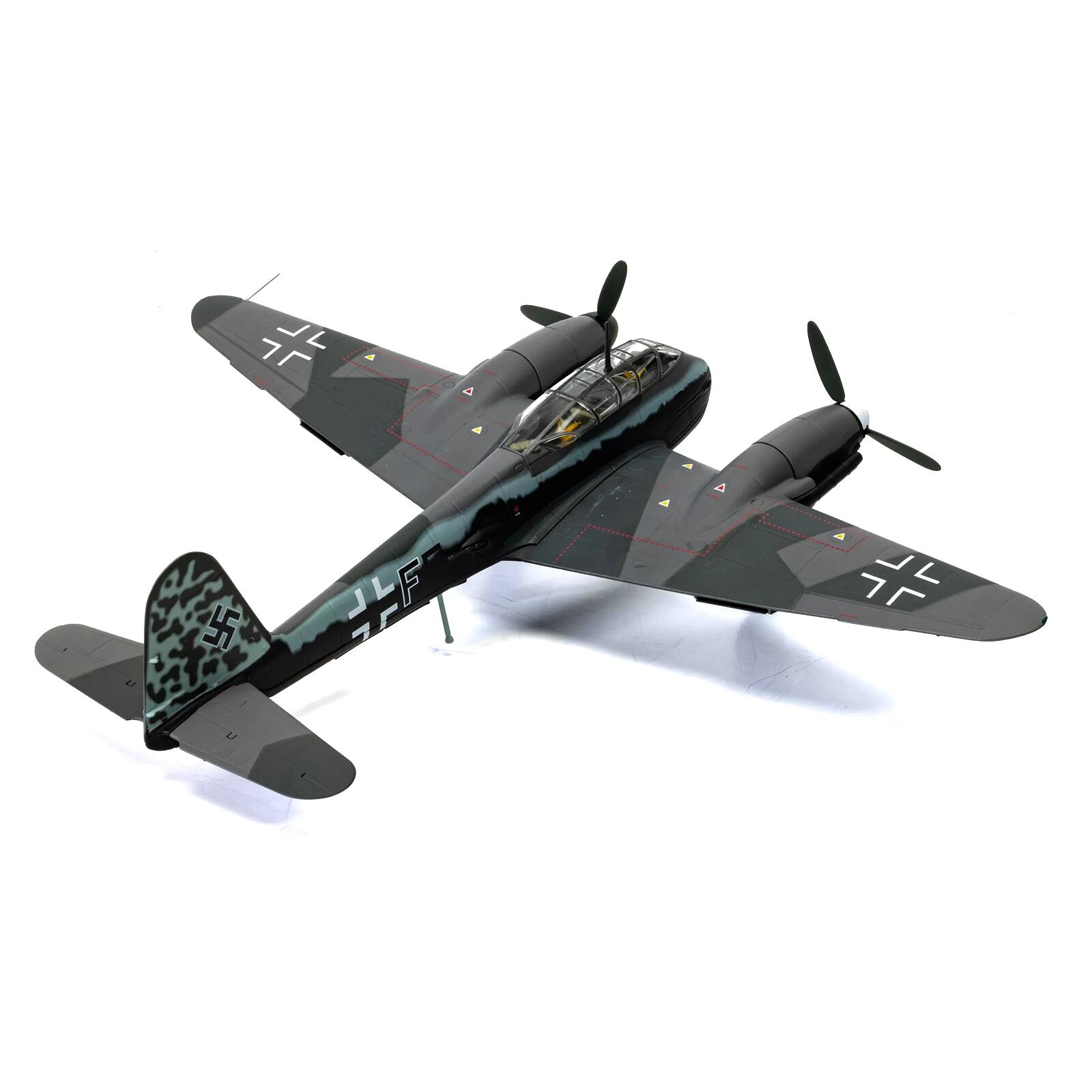 Alt View 2. Corgi - Messerschmitt Me 410A-1 Aircraft " Laon-Athies Airfield, France" (1943) German Luftwaffe 1/72 Diecast Model Car by Corgi.