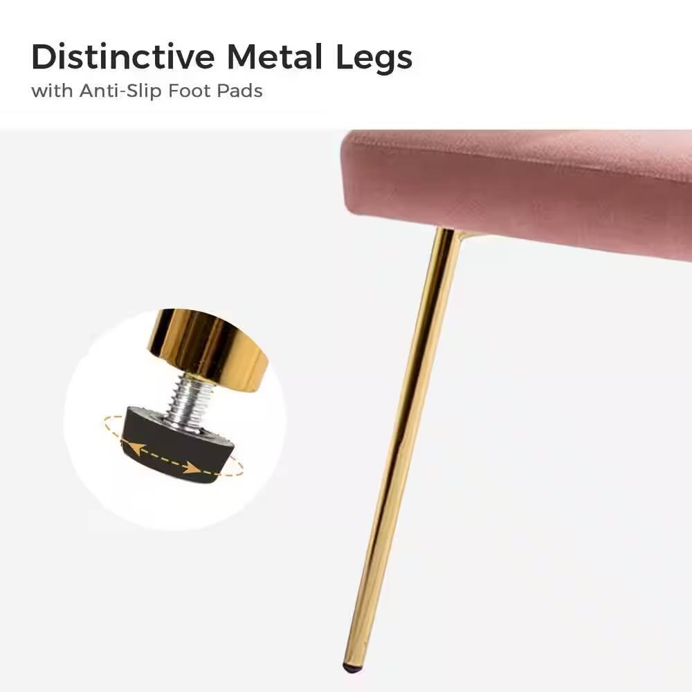 Distinctive Metal Legs with Anti-Slip Foot Pads