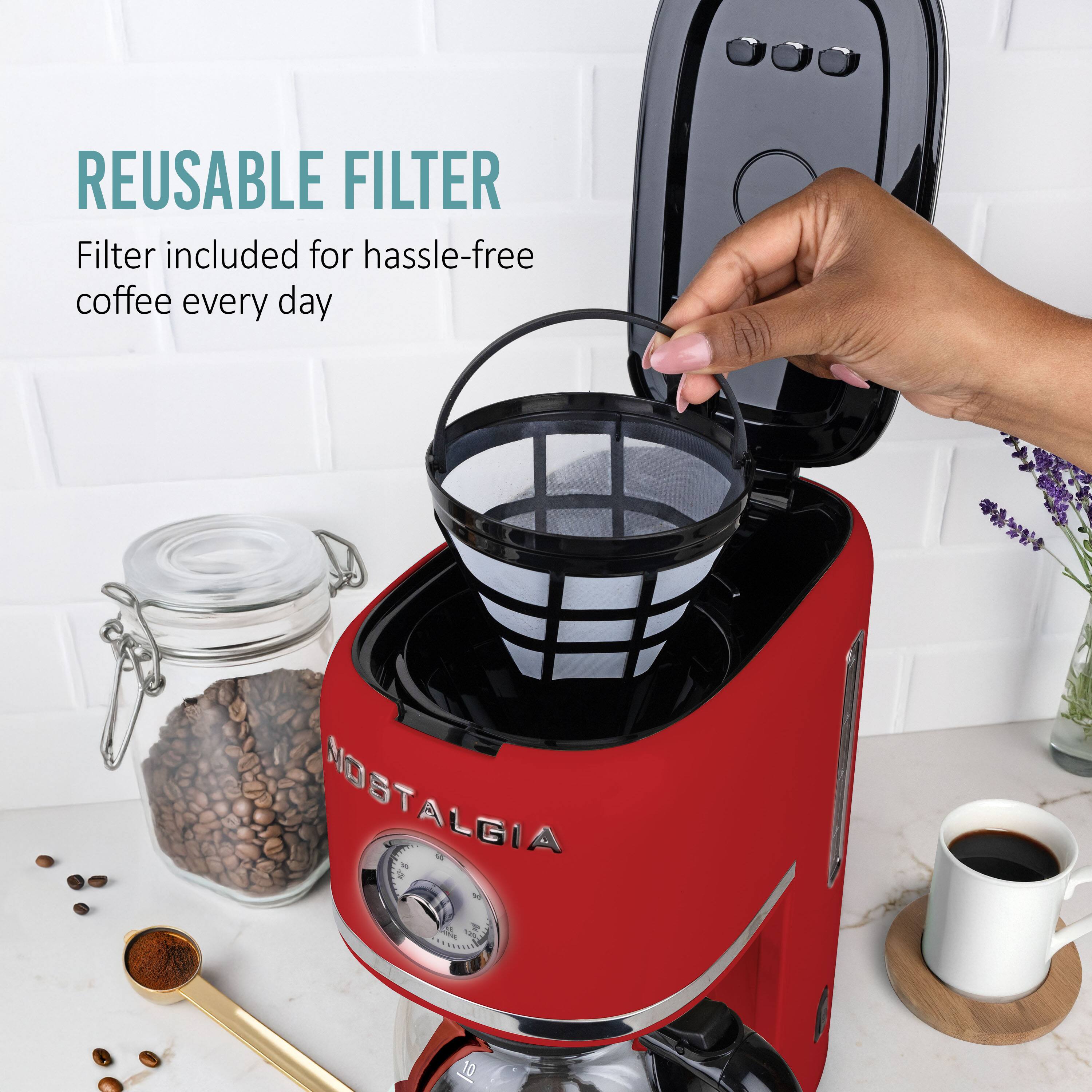REUSABLE FILTER  
Filter included for hassle-free coffee every day  

NOSTALGIA