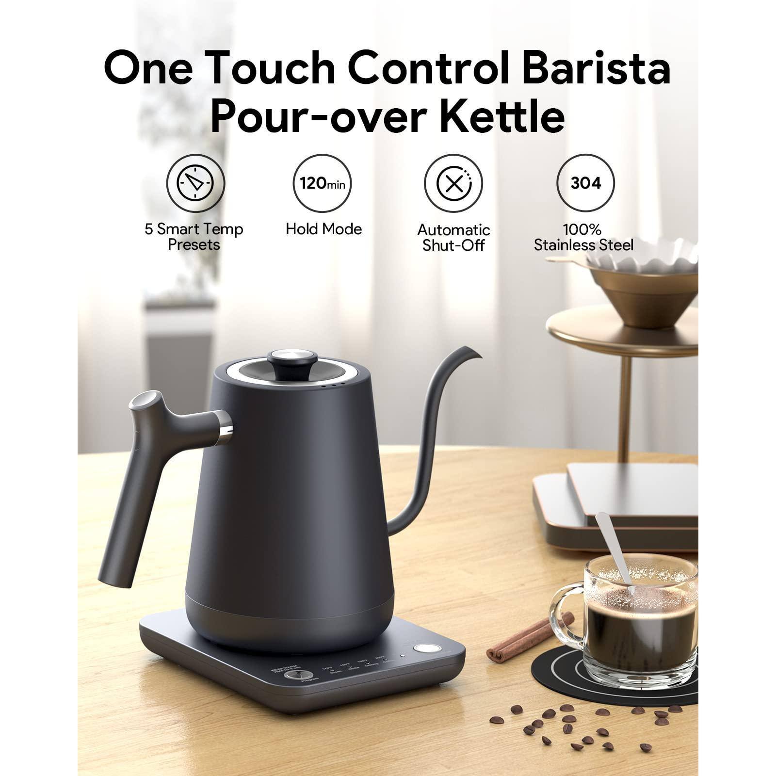 Dapper Styles Gooseneck Electric Tea Kettle Pour over For Coffee With 5 ...