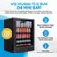 We raised the bar on mini bar! The spacious 24" beverage fridge maximizes storage for craft brews and beverages. Perfect for your whole family! It holds 177 cans and features a built-in design with black stainless steel. The mini bar also has UV-resistant triple pane glass doors and precision temperature control.