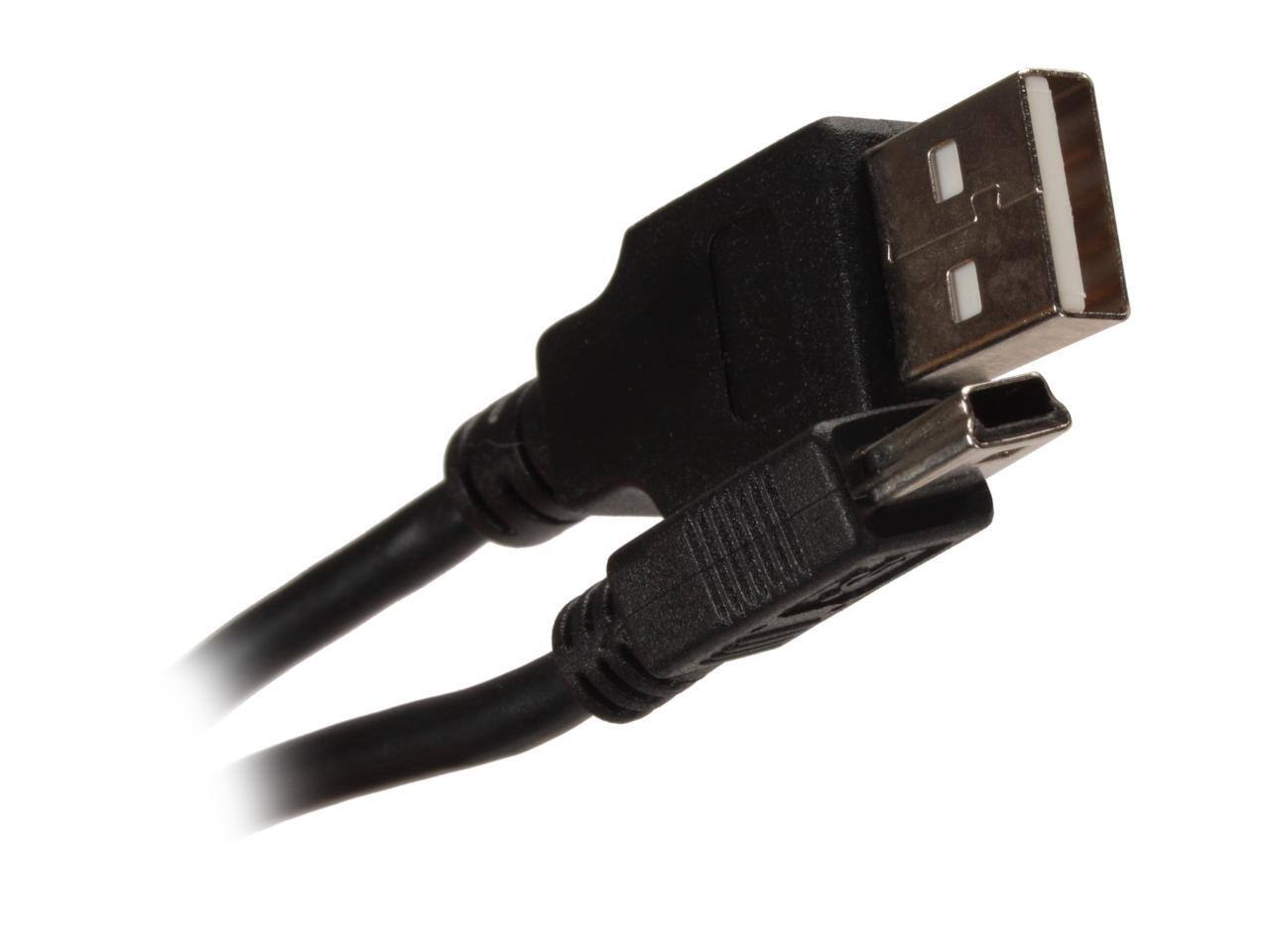 Front. Nippon Labs - Nippon Labs MINIUSB-10 10 ft. USB 2.0 Type A Male to USB Type B Adapter Male Cable, Black.