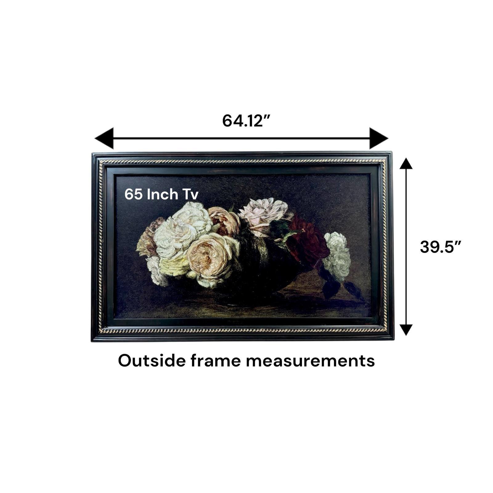 64.12" 65 Inch Tv 39.5" Outside frame measurements