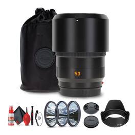 Leica - APO-Summicron-SL 50mm f/2 ASPH. Lens + Lens Filter Kit + Cleaning Kit + More - Black