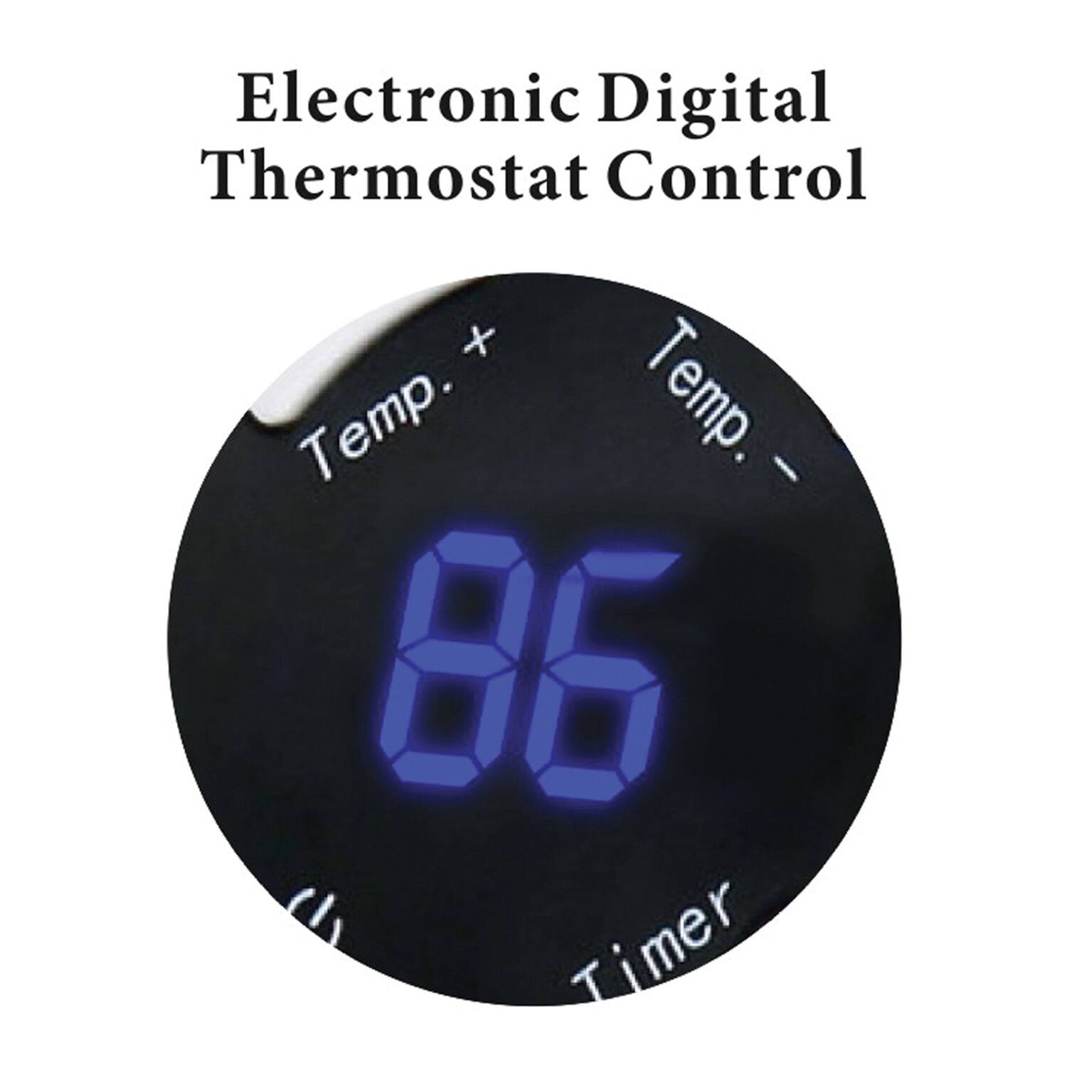 Electronic Digital Thermostat Control

Temp. + 86 Temp. - Timer