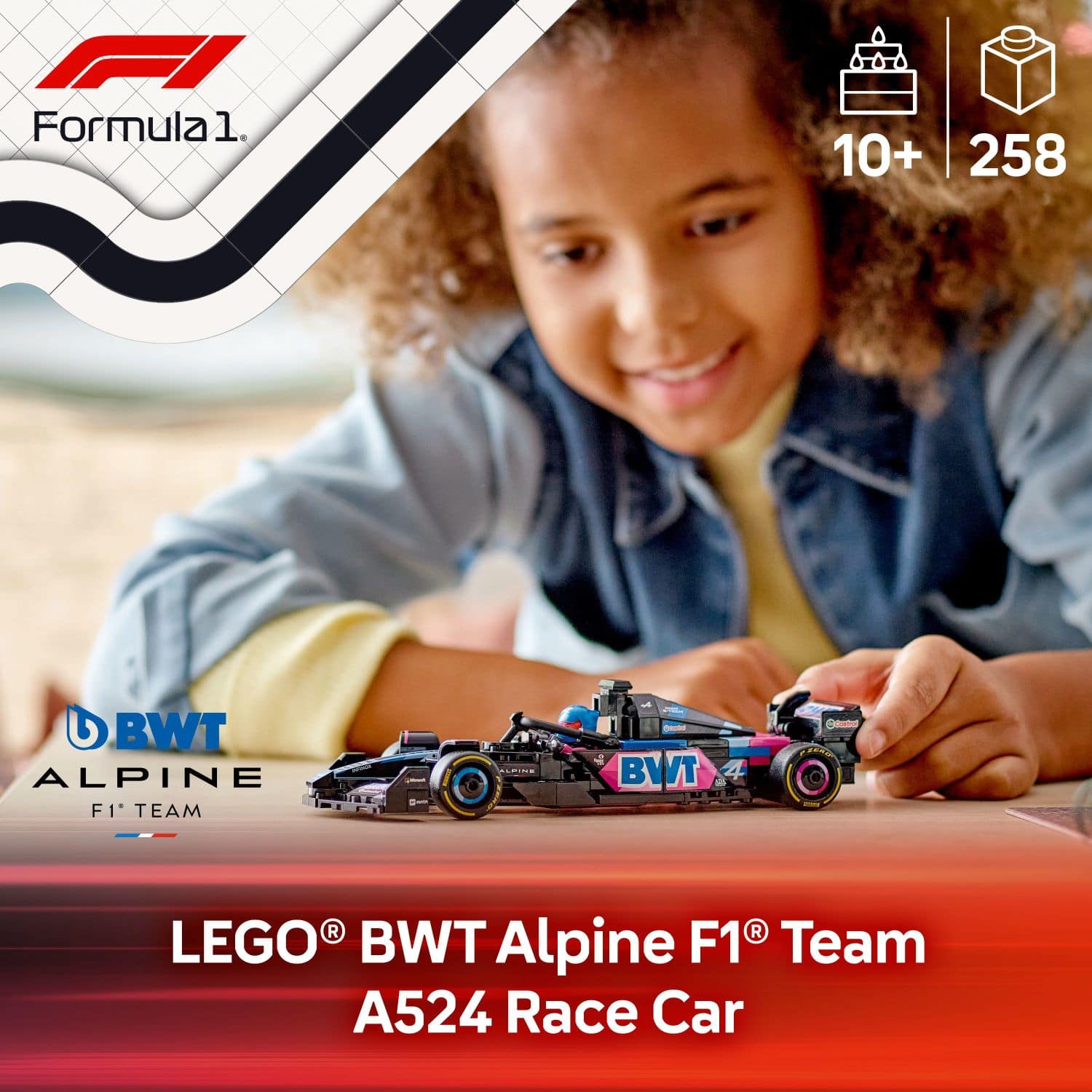 LEGO Speed Champions BWT Alpine F1 Team A524 Race Car Toy Building Set ...