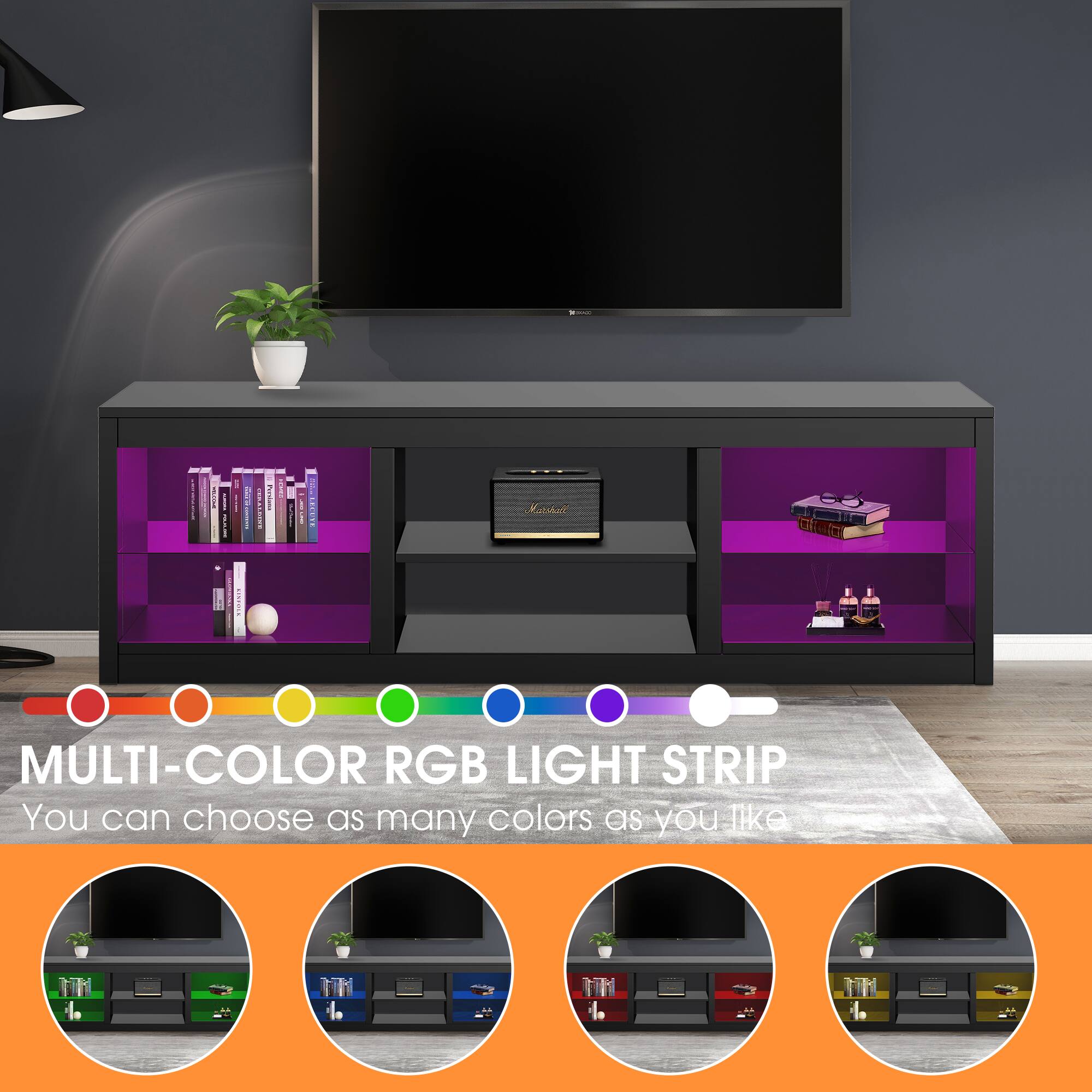 MULTI-COLOR RGB LIGHT STRIP  
You can choose as many colors as you like.