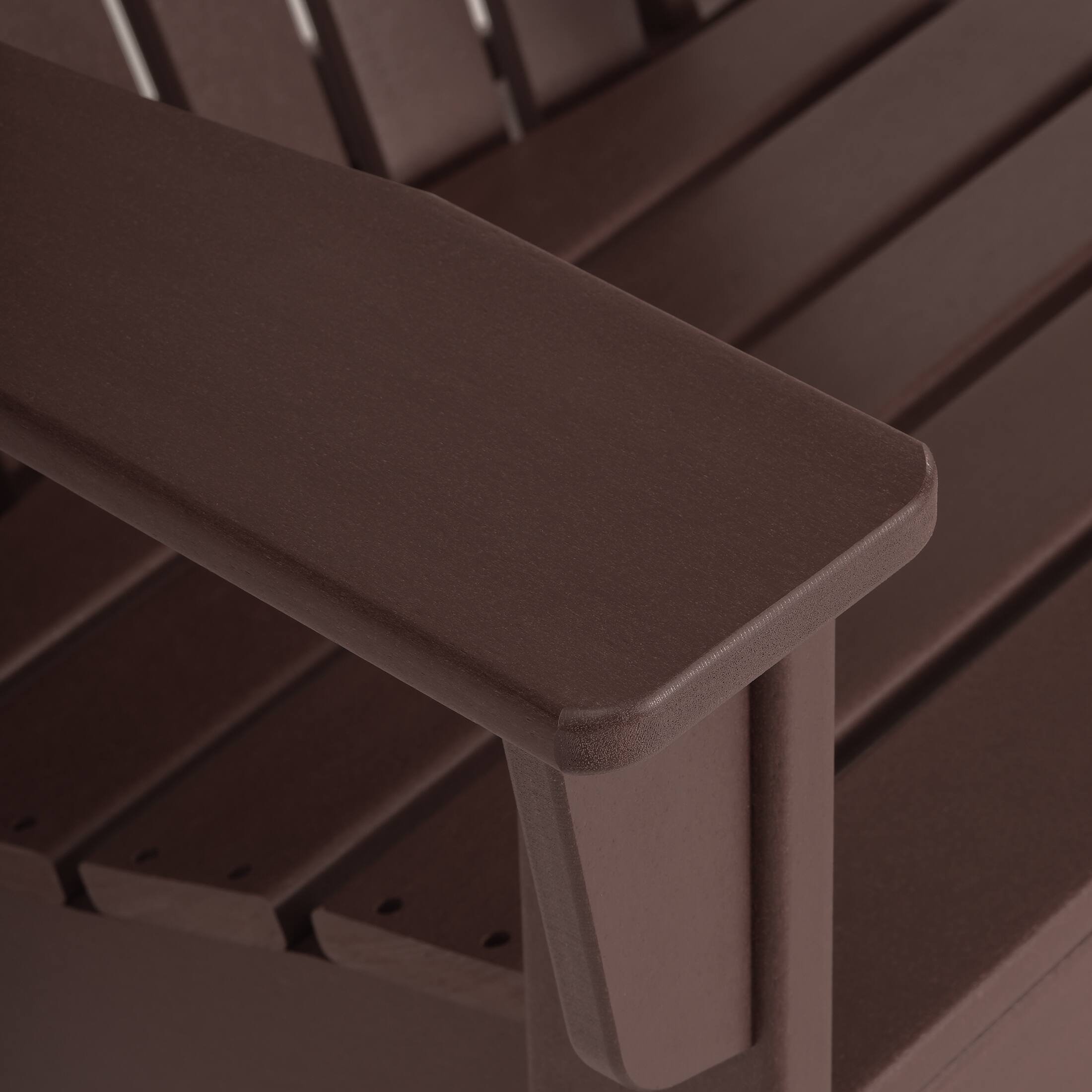 Alt View 6. WestinTrends - WestinTrends Dylan Outdoor Adirondack Chair With Ottoman And Side Table 3-Piece Set - Dark Brown.