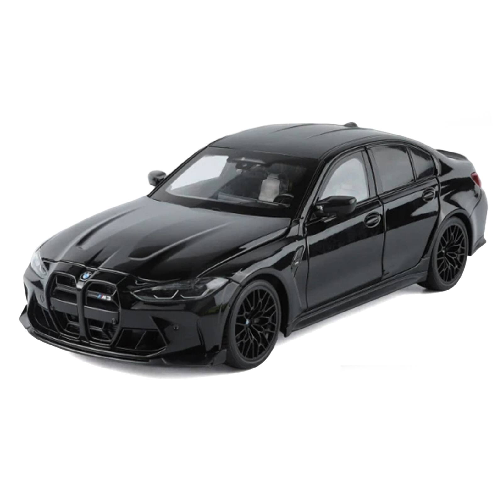 Alt View 1. Heimanba - BMW M3 CS LCI Black Metallic with Matt Black Top 1/18 Diecast Model Car by Heimanba.