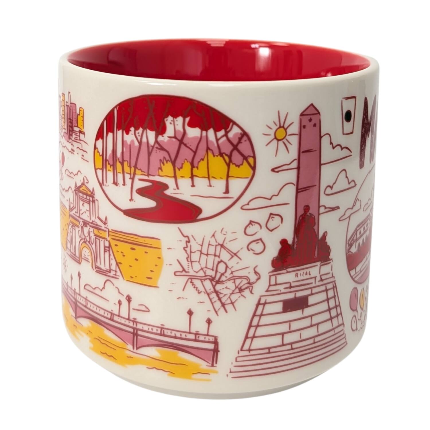 Angle. Starbucks - Starbucks Been There Series Manila Ceramic Mug, 14 Oz - red.