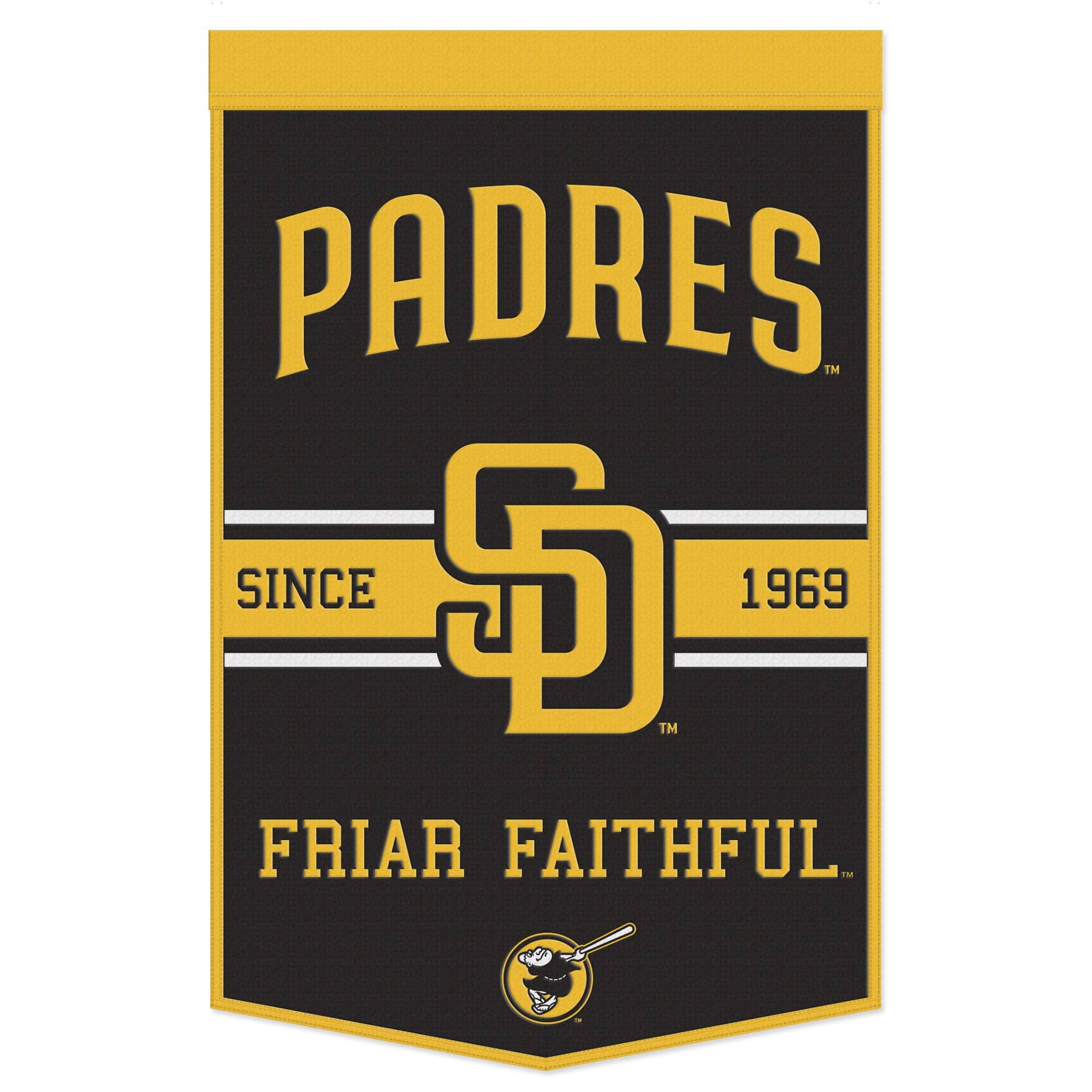 WinCraft - San Diego Padres 24" x 38" Slogan Banner - Multicolor