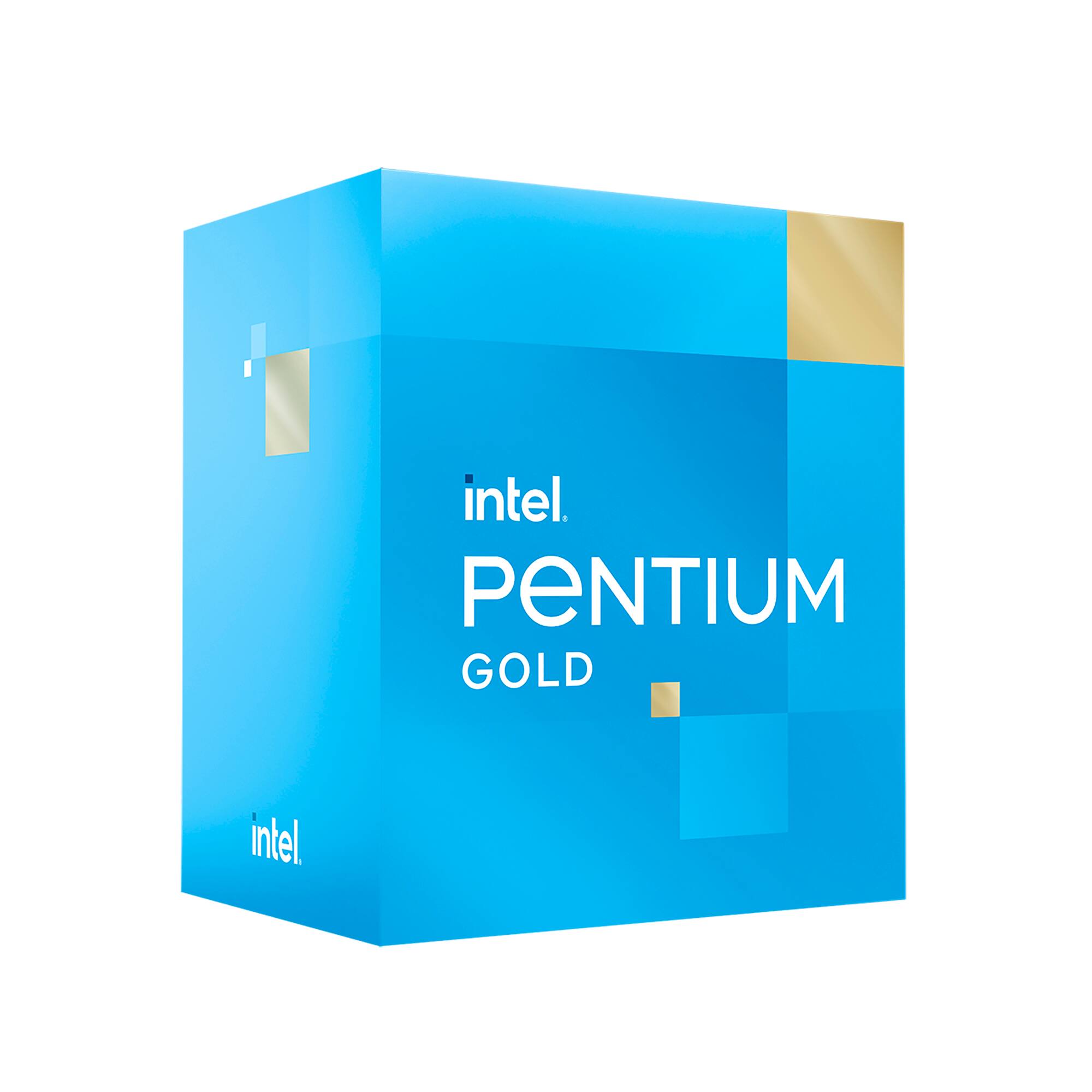 Alt View 1. Intel - Pentium Gold G7400 12th Generation - 2 Core - 4 Thread - 3.7 GHz - LGA1700 - Desktop Processor - Grey/Black/Gold.