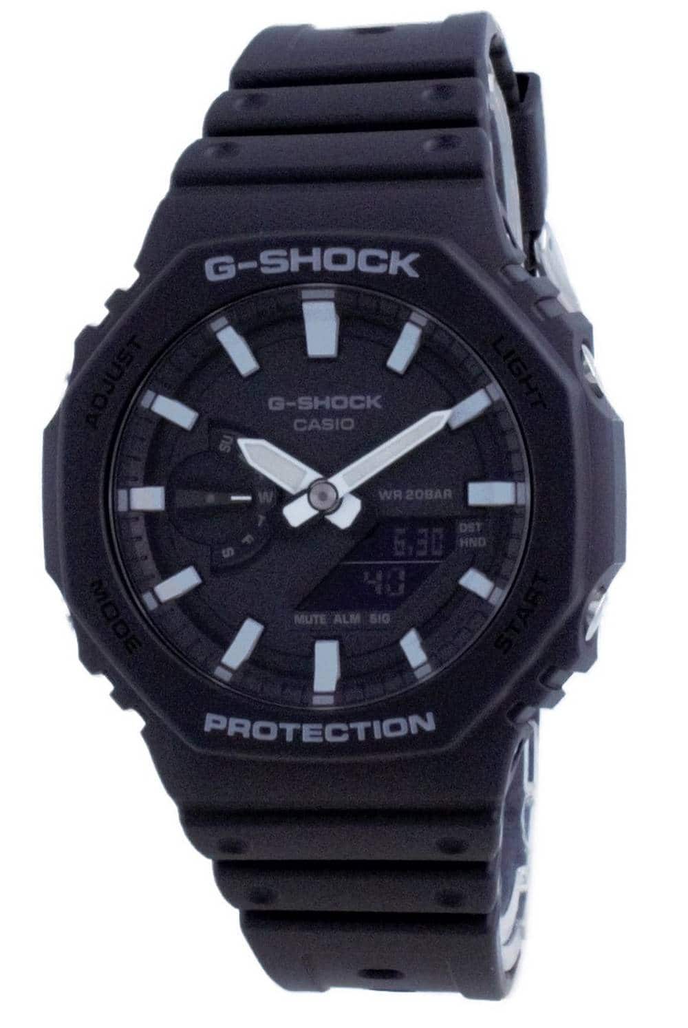 Casio - G-Shock Carbon Core Guard Analog Digital Quartz Diver's GA-2100-1A GA2100-1 200M Men's Watch - Black