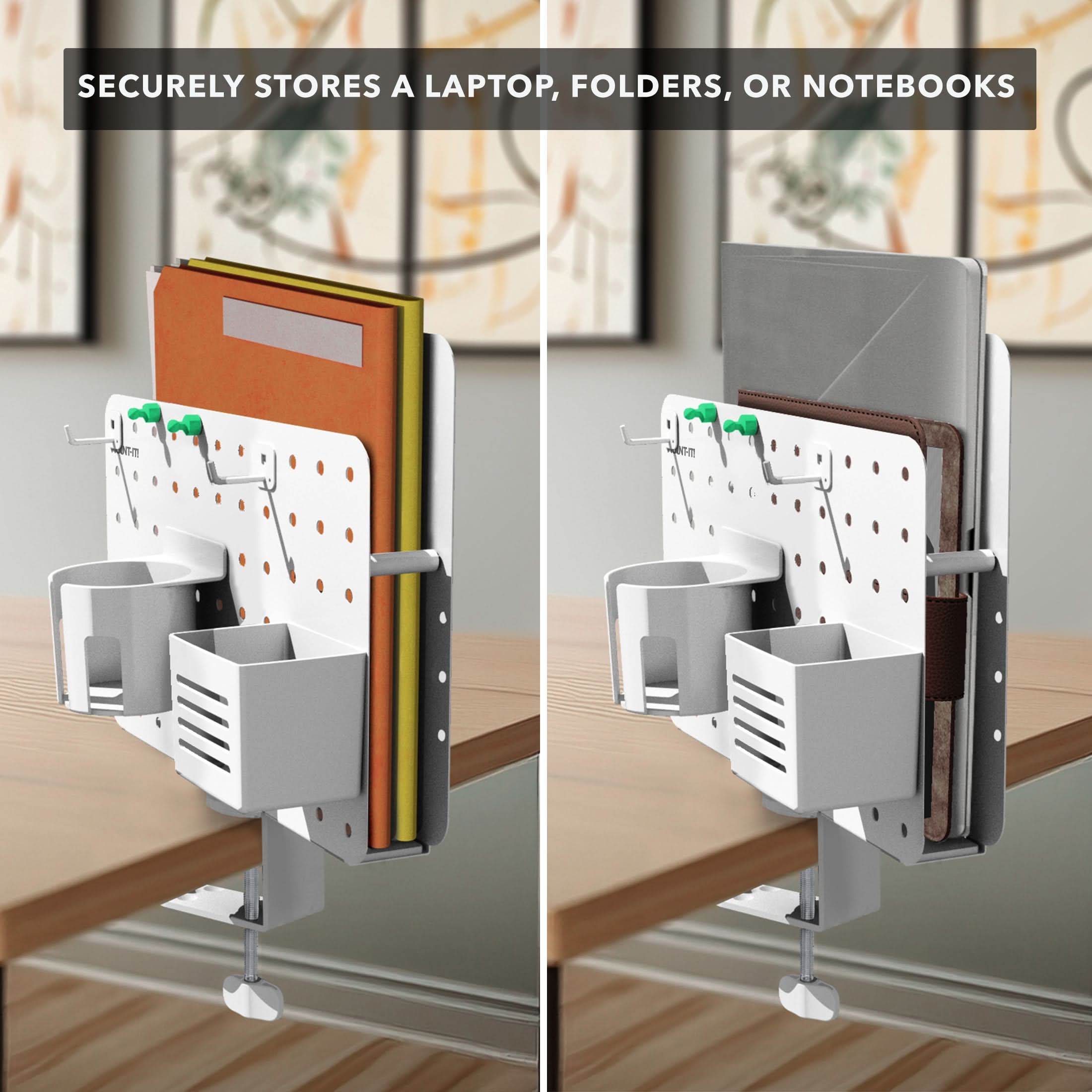 SECURELY STORES A LAPTOP, FOLDERS, OR NOTEBOOKS