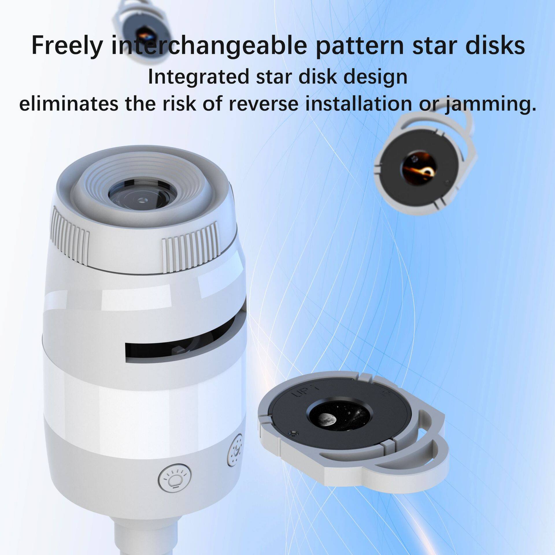 Freely interchangeable pattern star disks  
Integrated star disk design eliminates the risk of reverse installation or jamming.