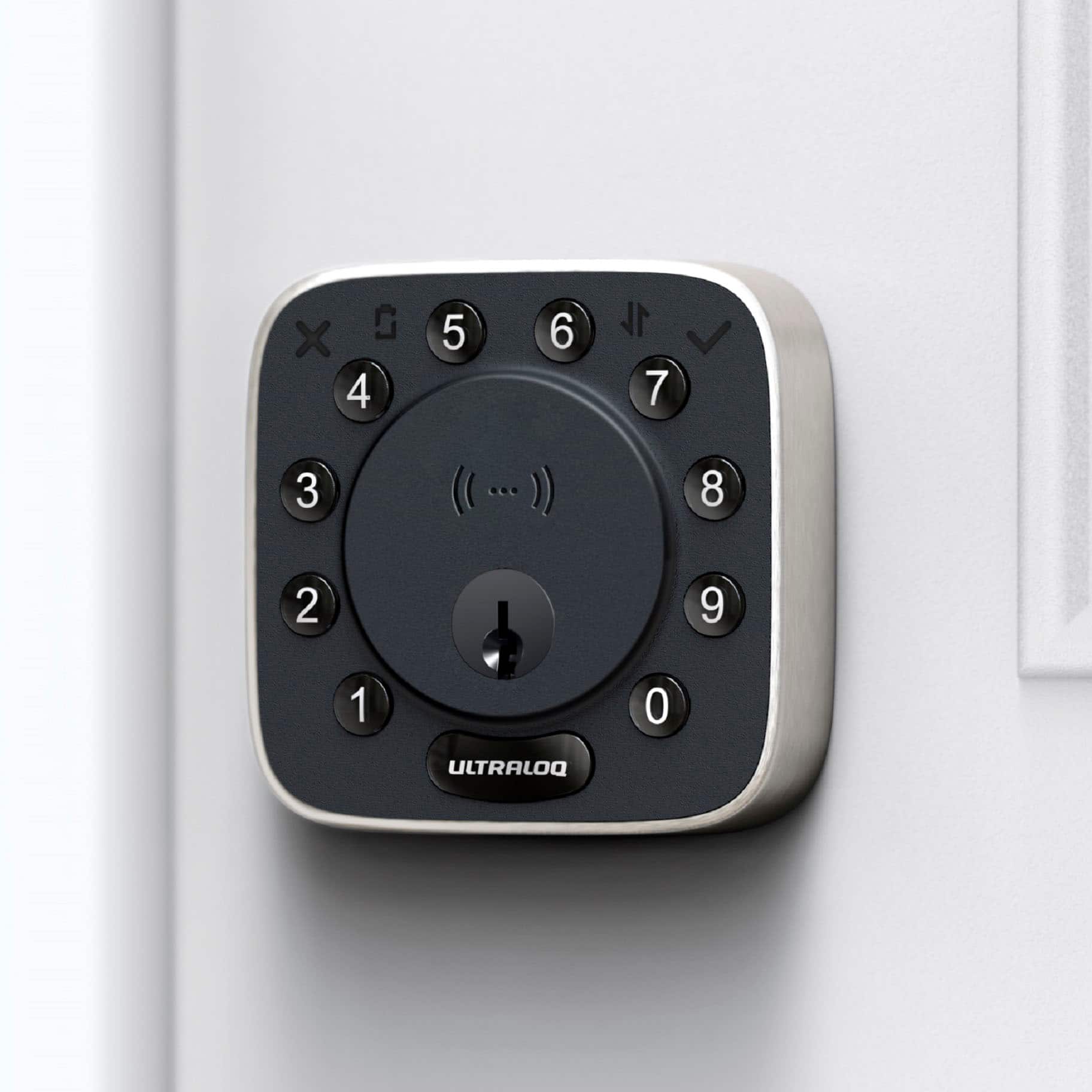 Angle. Ultraloq - Bolt NFC WiFi Smart Lock (Apple Home Key) - Black.