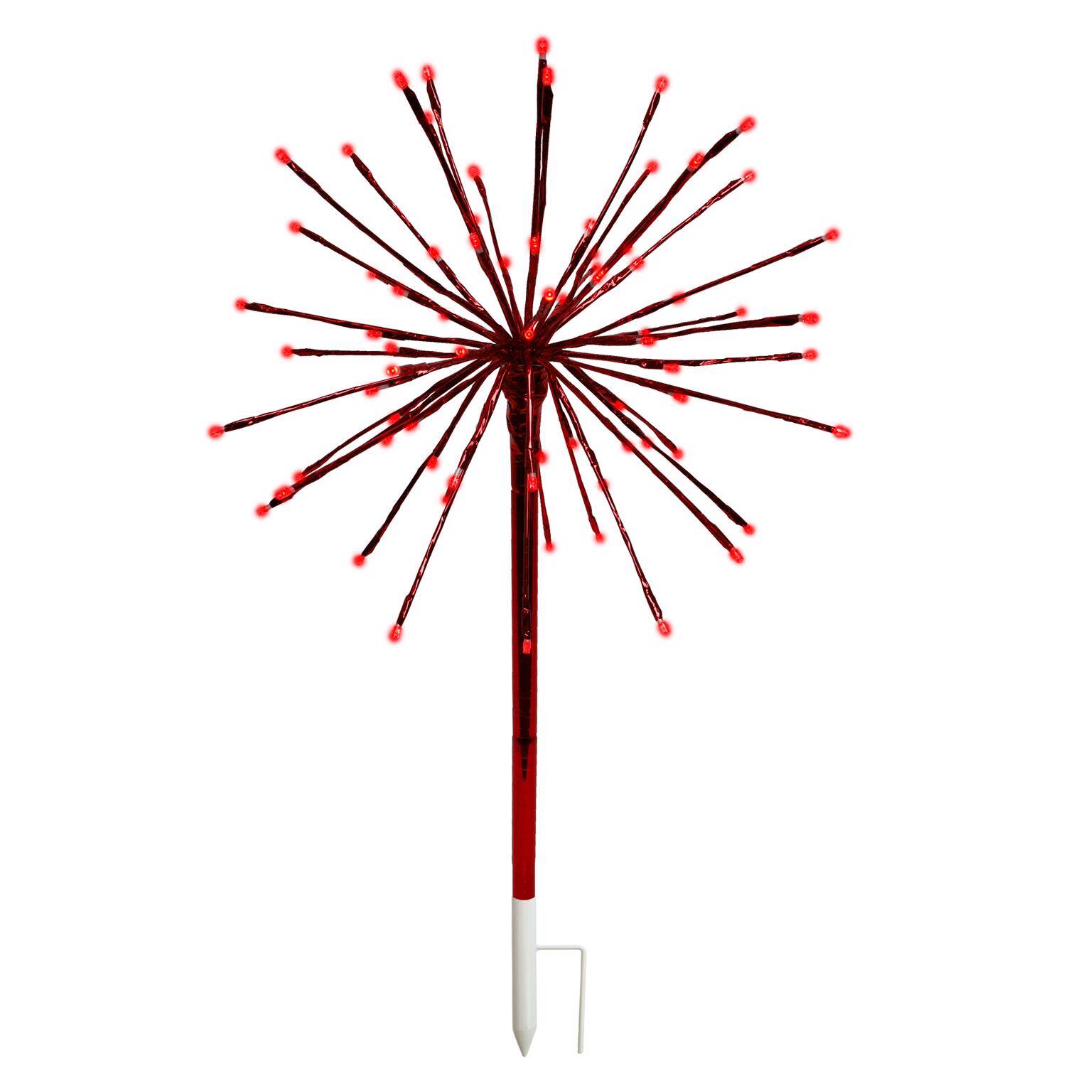 Left. Celebrations - Celebrations LED Red 3-in-1 Radiant Blast 16 in. Pathway Decor - Red.