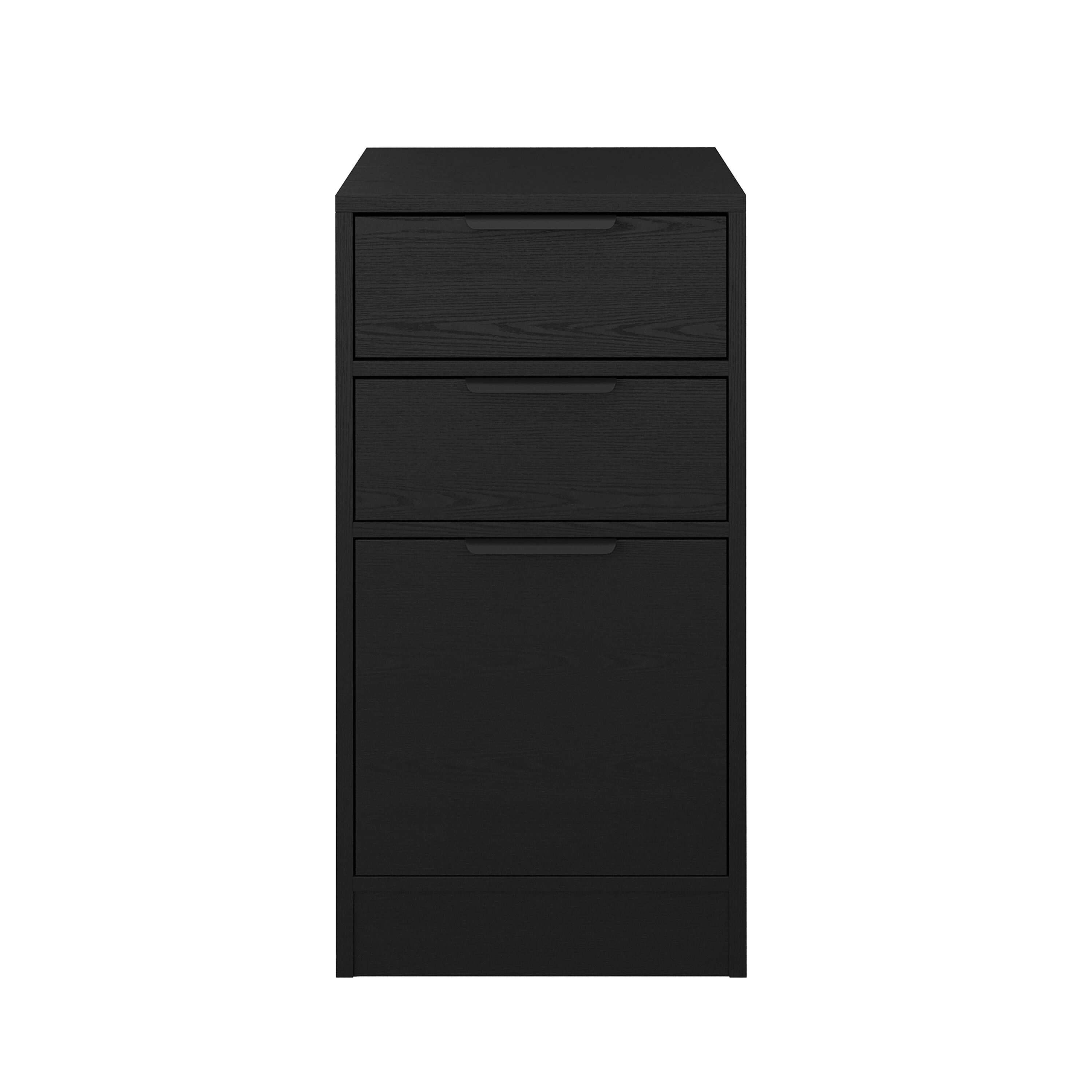 Alt View 9. Martha Stewart - Kayden Home Office Modular 3 Drawer File Cabinet - Black.