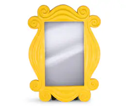 Ukonic - Friends TV Show Peephole Frame Door Mirror Replica | 15 x 11 Inches - Yellow