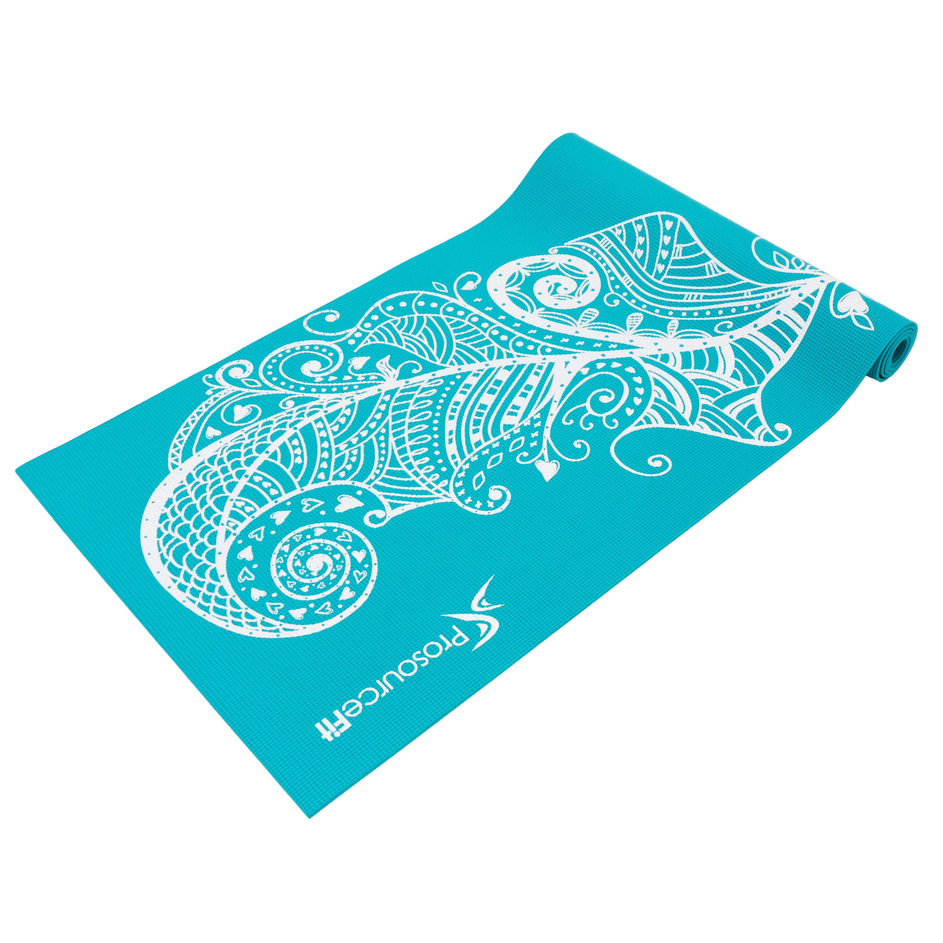Left. ProsourceFit - ProsourceFit Printed Yoga Mat - Blue.