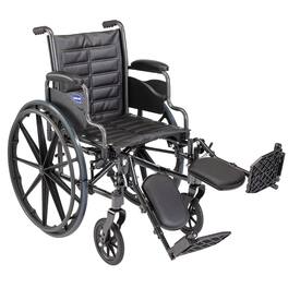 Invacare - Tracer (EX2) Wheelchair for Adults Standard Folding (20" Seat) with Legrests & Desk Arms - Black