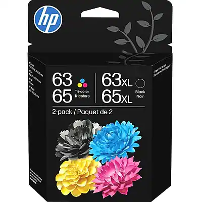 hp 63 63xL Tri-color 65 Tricolore 65xL Noir 2-pack / Paquet de 2