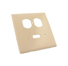Leviton - 2 gang Nylon Duplex/Toggle Wall Plate 1 pk - Almond