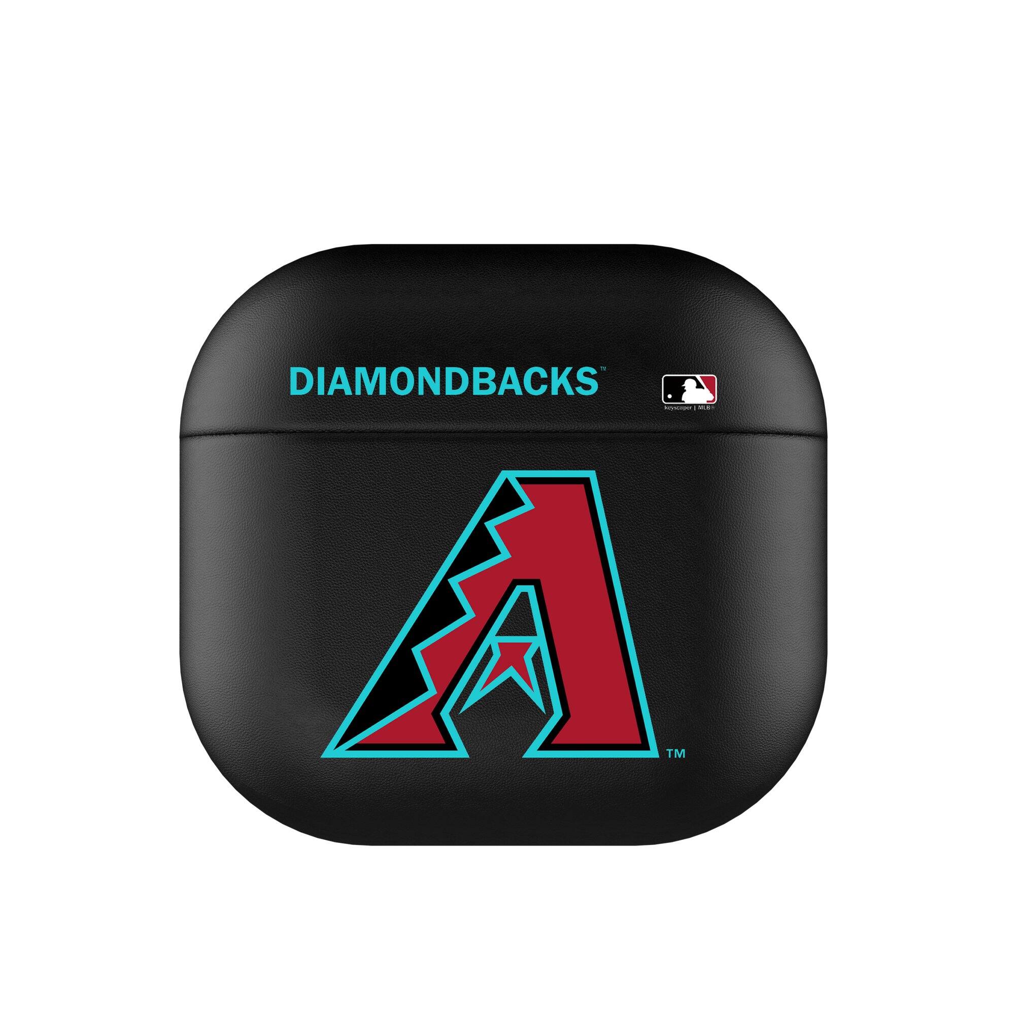 Front. Keyscaper - Arizona Diamondbacks Arizona Diamondbacks Insignia AirPods 4th Generation Case Cover - No Size - Black.