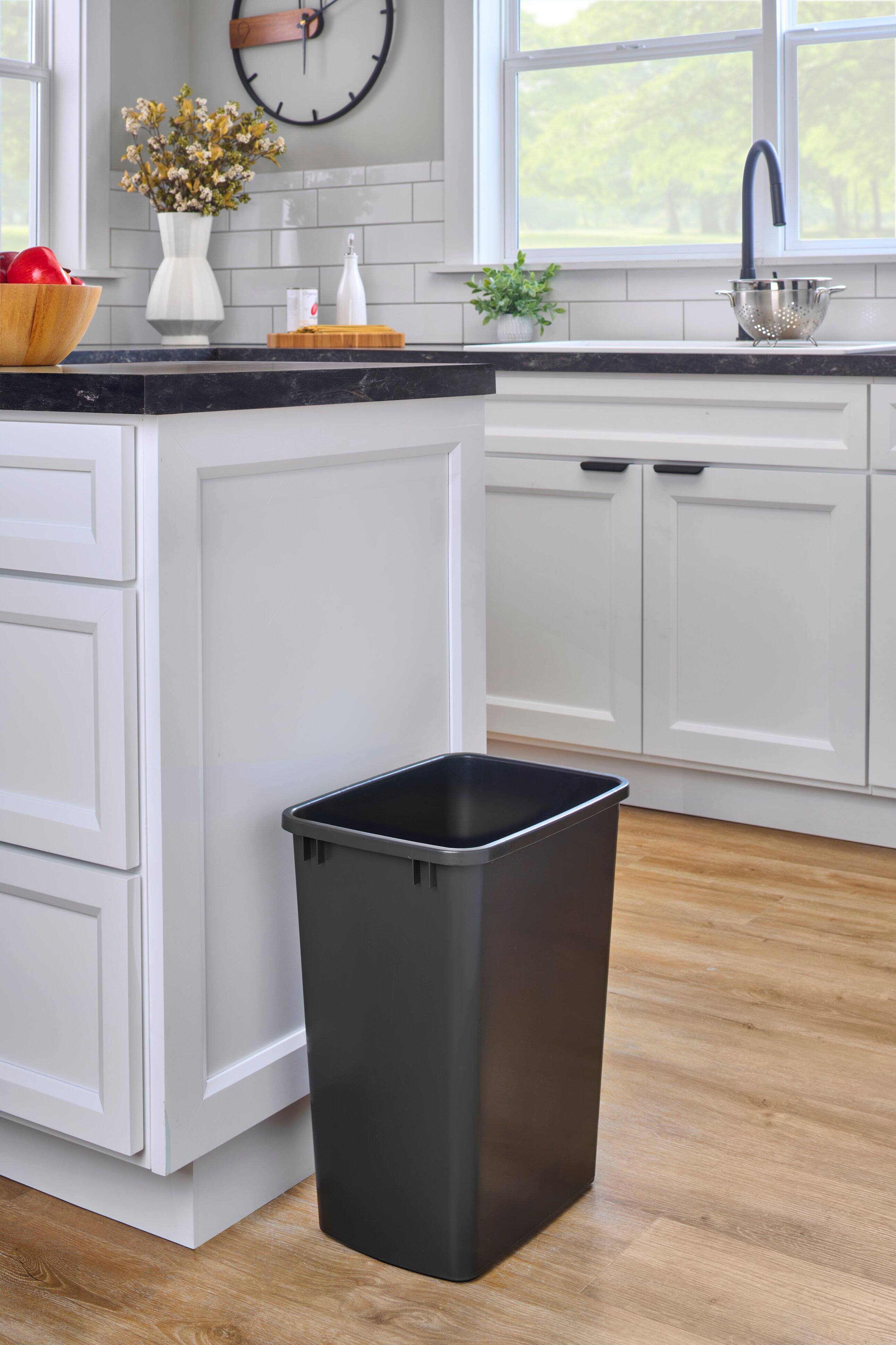 Alt View 10. Rev-A-Shelf - Rev-A-Shelf Polymer Replacement 35 qt. Trash Bin, Black, 2 Pack, RV-35-18-2 - Black.