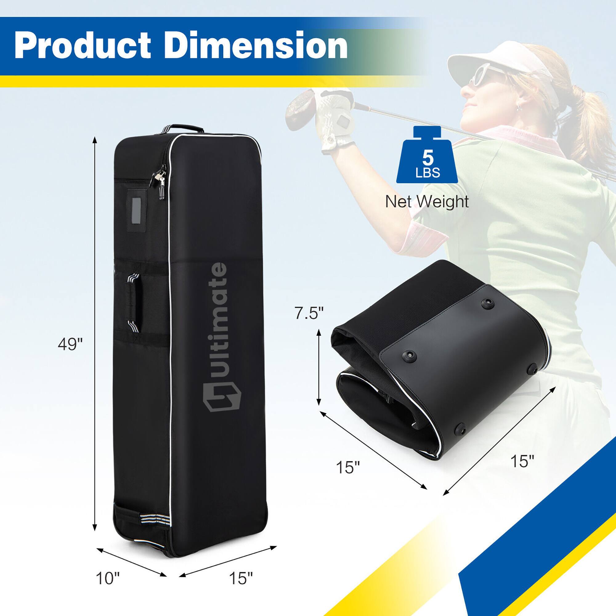 Product Dimension  
Ultimate  
Net Weight: 5 LBS  
Dimensions:  
- Height: 49"  
- Width: 15"  
- Depth: 10"  
- Length: 15"  
- Height of smaller part: 7.5"  
- Width of smaller part: 15"  
- Depth of smaller part: 15"