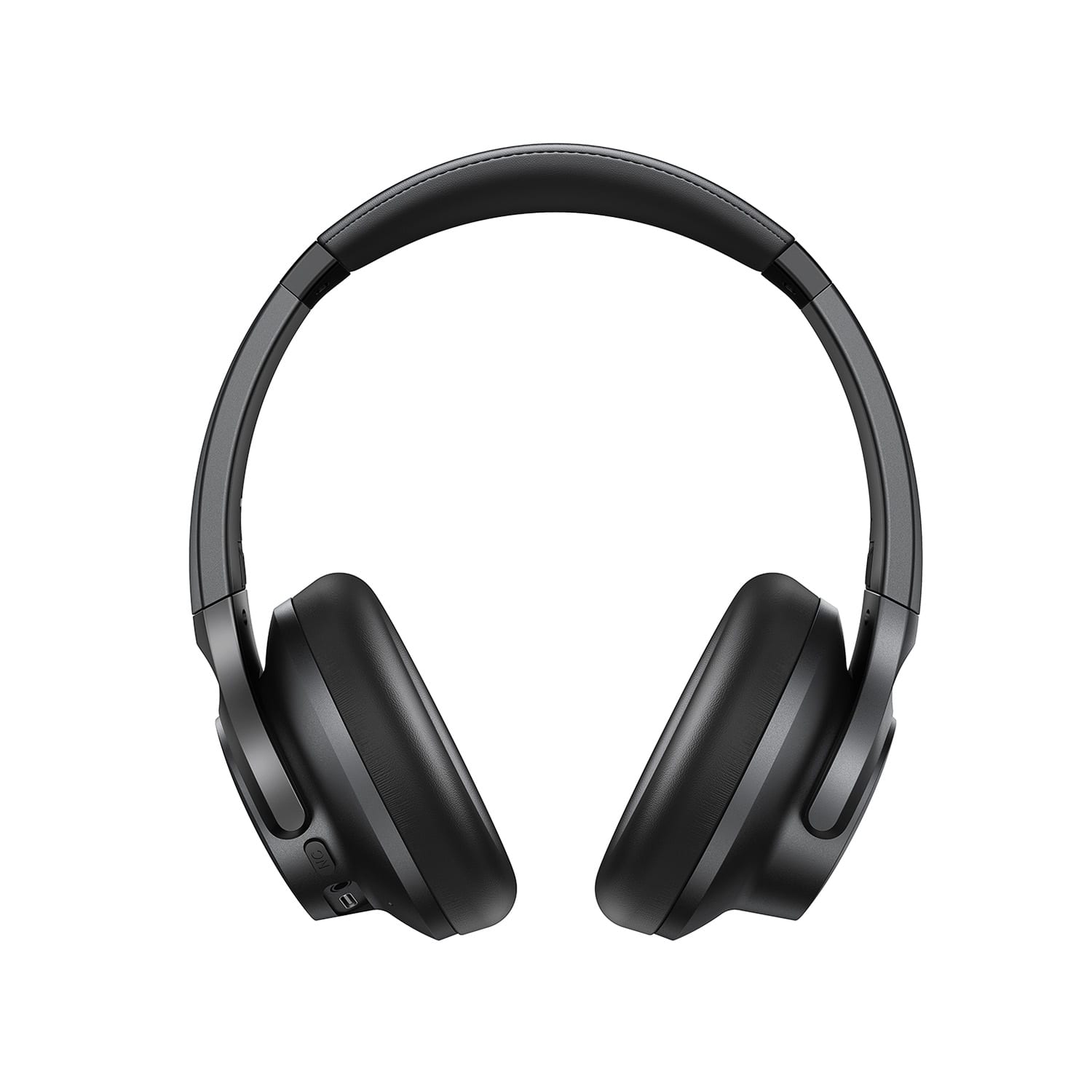 Left. Soundcore - by Anker Q20i Over-Ear Headphones with Active Noise Cancelling, Deep Bass, and 40-Hour Playtime - Black.
