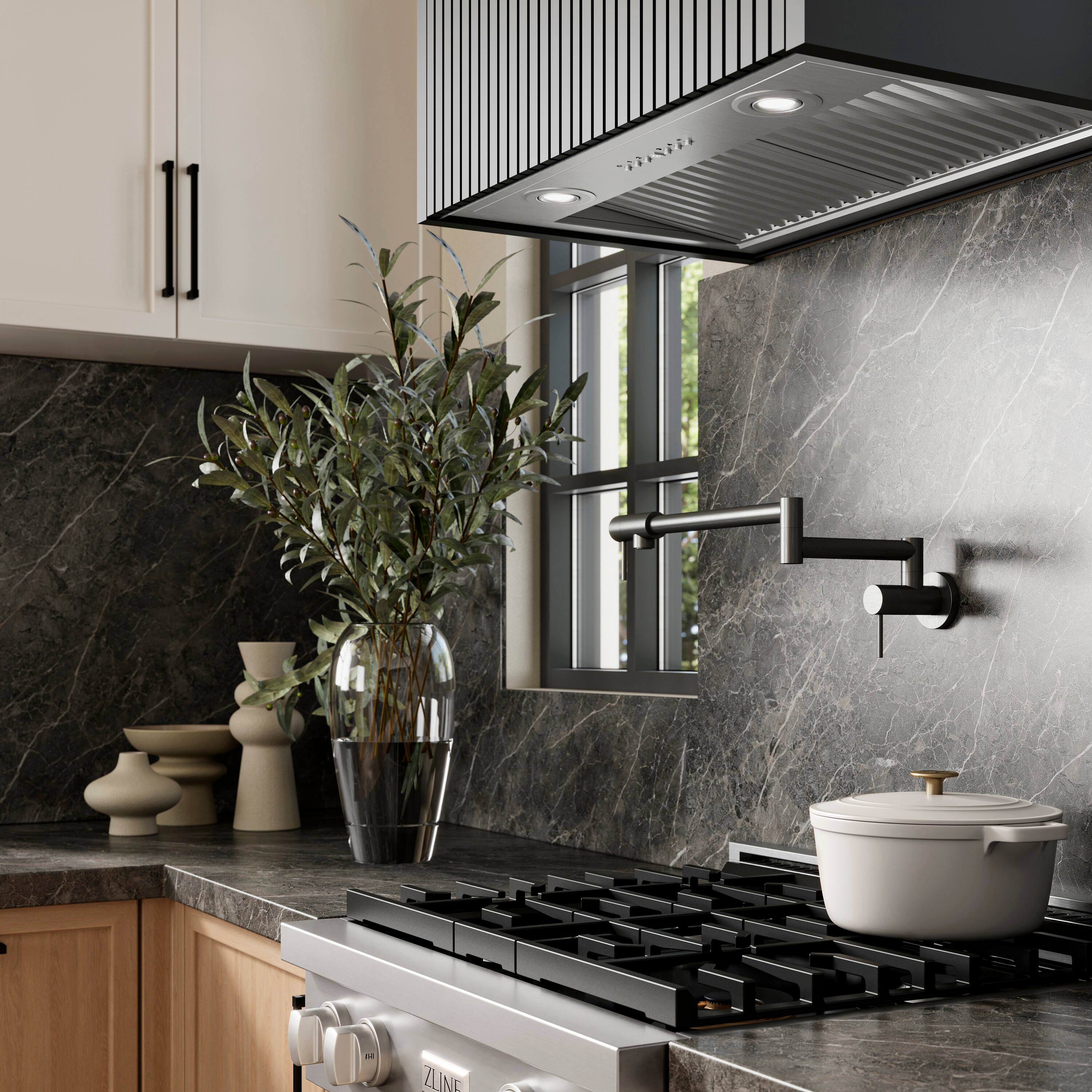 Alt View 3. ZLINE - ZLINE 28 in. DuraMount™ Ducted Wall Mount Range Hood Insert in Stainless Steel - Stainless Steel.