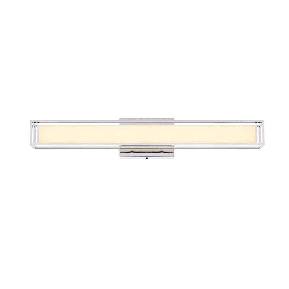 Alt View 1. Living District - Aden 24 Inch Led Wall Sconce In Chrome - Chrome.