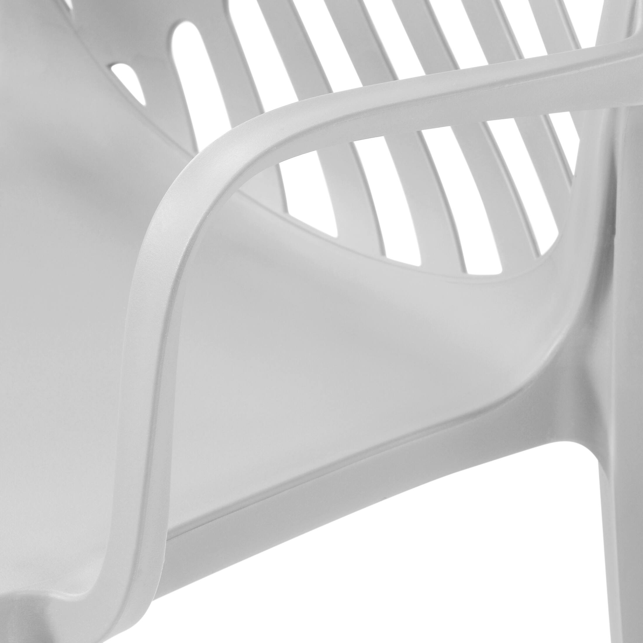 Alt View 2. WestinTrends - WestinTrends Playa Outdoor Modern Stackable Patio Dining Armchairs (Set of 2) - Gray.