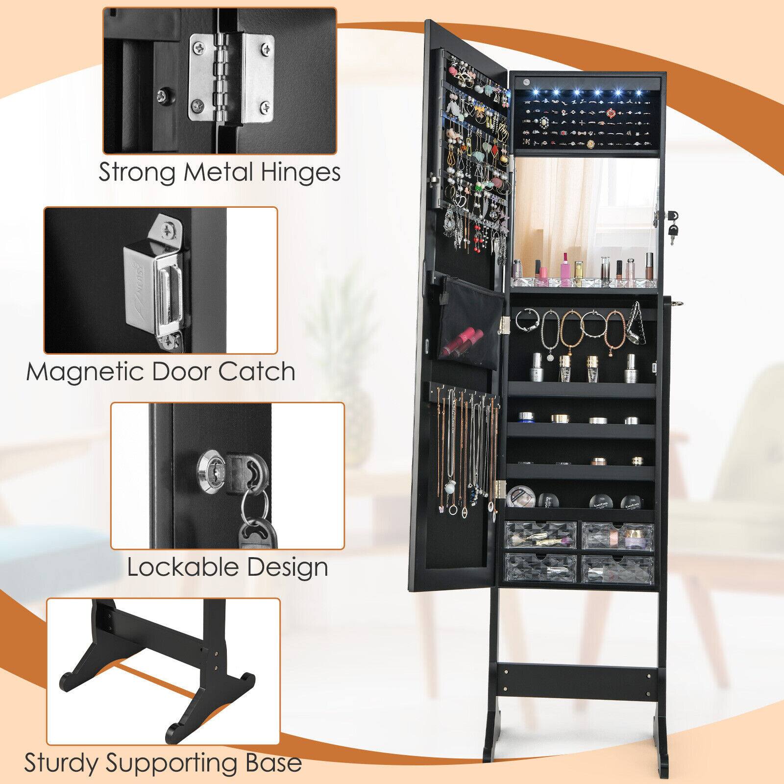 - Strong Metal Hinges
- Magnetic Door Catch
- Lockable Design
- Sturdy Supporting Base