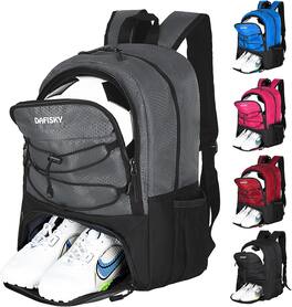 Vulpecula Spade - Youth Soccer Backpack - Soccer Bag with Shoes and Ball Compartment Sports Bag for Basketball Volleyball - Gray
