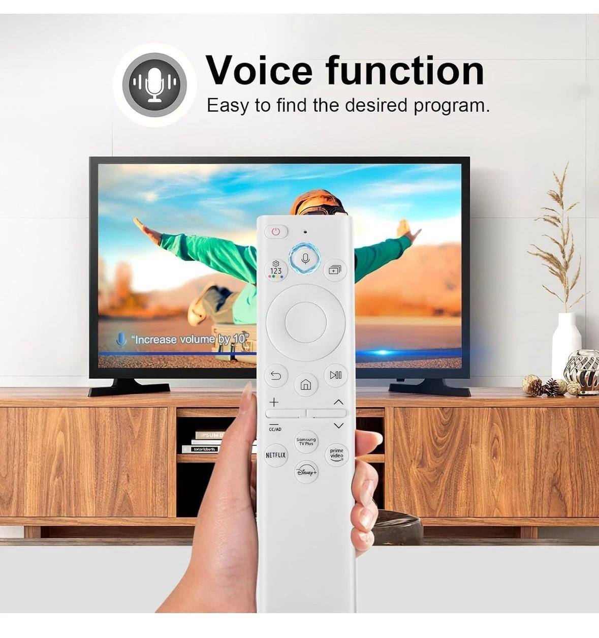 Voice function  
Easy to find the desired program.  

"123"  
Increase volume by 10  

OCME  
Samsung  
TPU  
NETFLIX  
prime video  
Disney