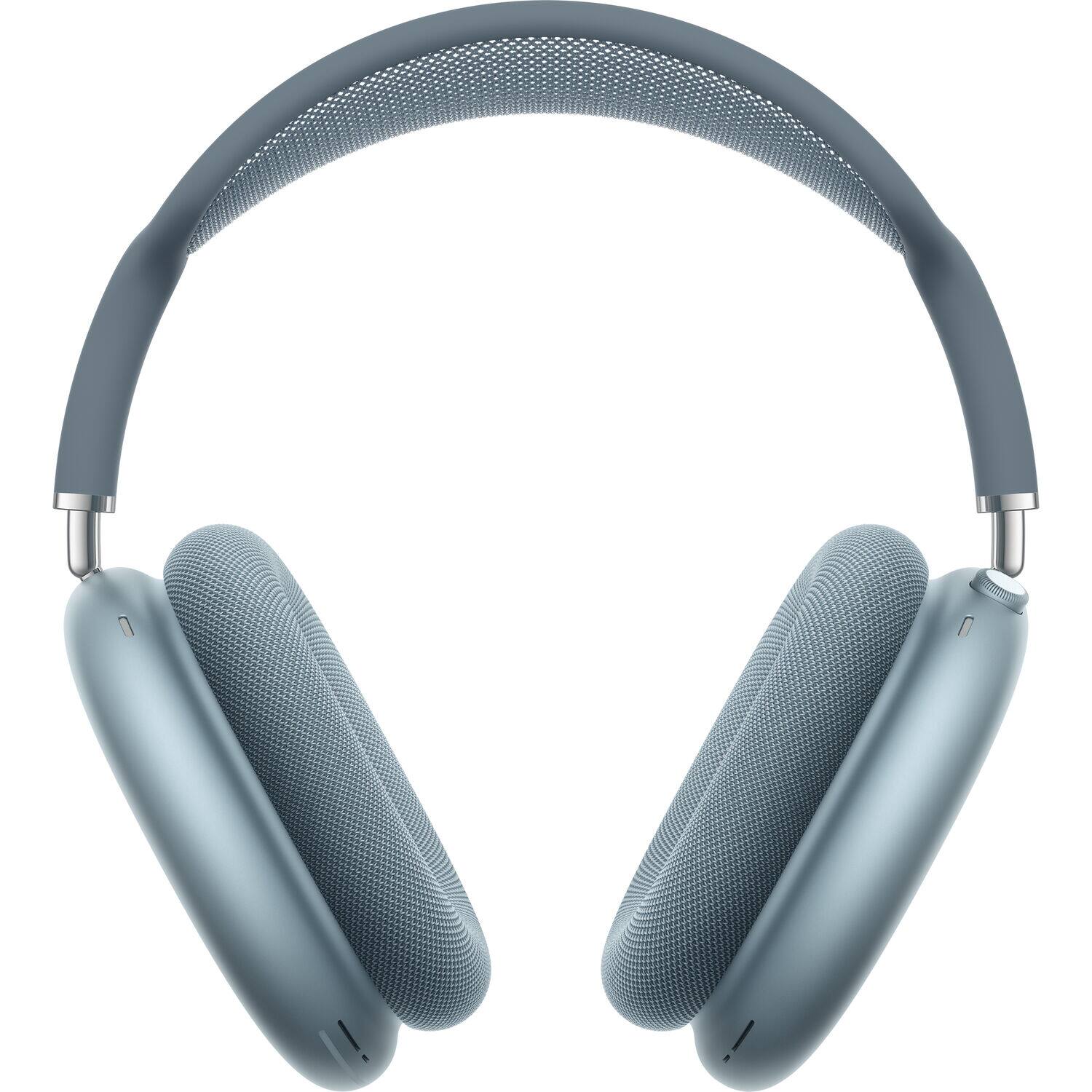 Angle. Apple - Apple AirPods Max USB-C Active Noise Cancellation Headphones with MightySkins Customization Code - Blue - Blue.