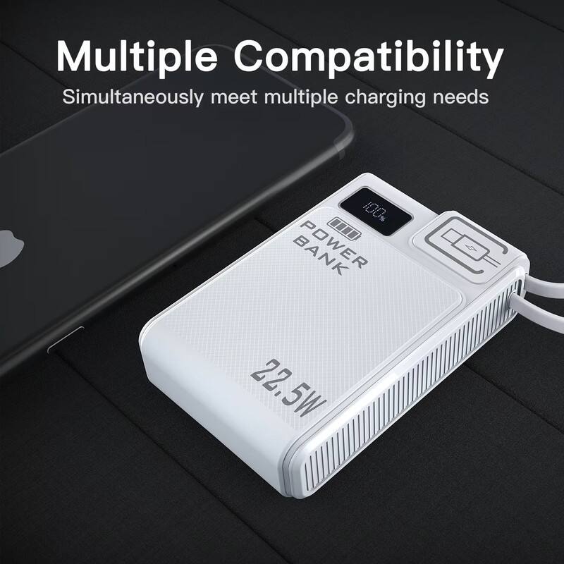 Multiple Compatibility  
Simultaneously meet multiple charging needs  

POWER BANK  
22.5W
