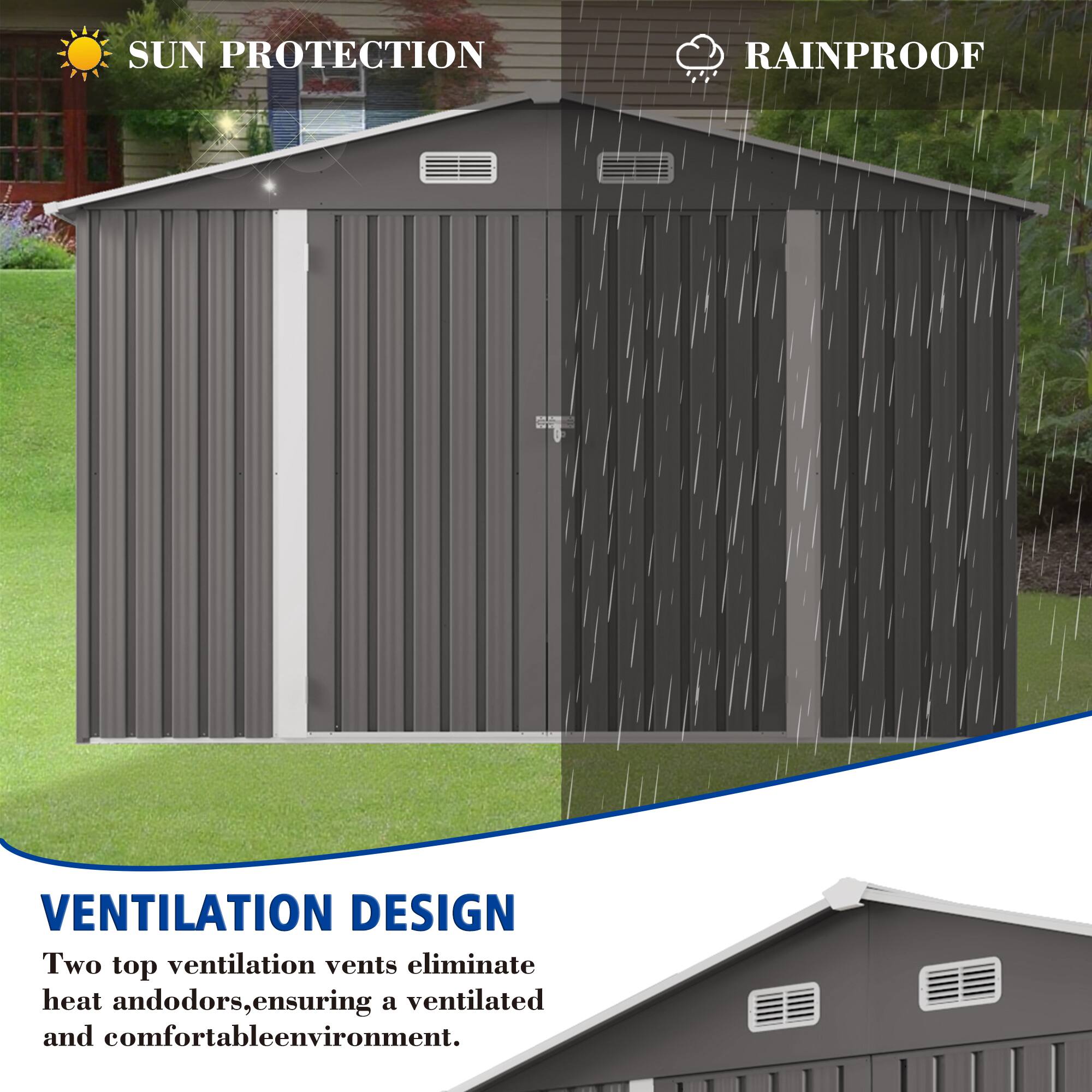 SUN PROTECTION RAINPROOF VENTILATION DESIGN

Two top ventilation vents eliminate heat and odors, ensuring a ventilated and comfortable environment.