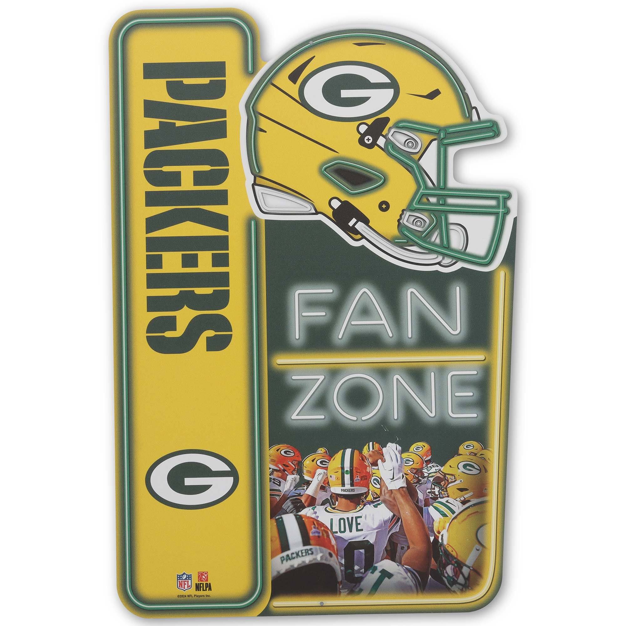 Green Bay Packers 13" x 19.5" Fan Zone Metal Sign