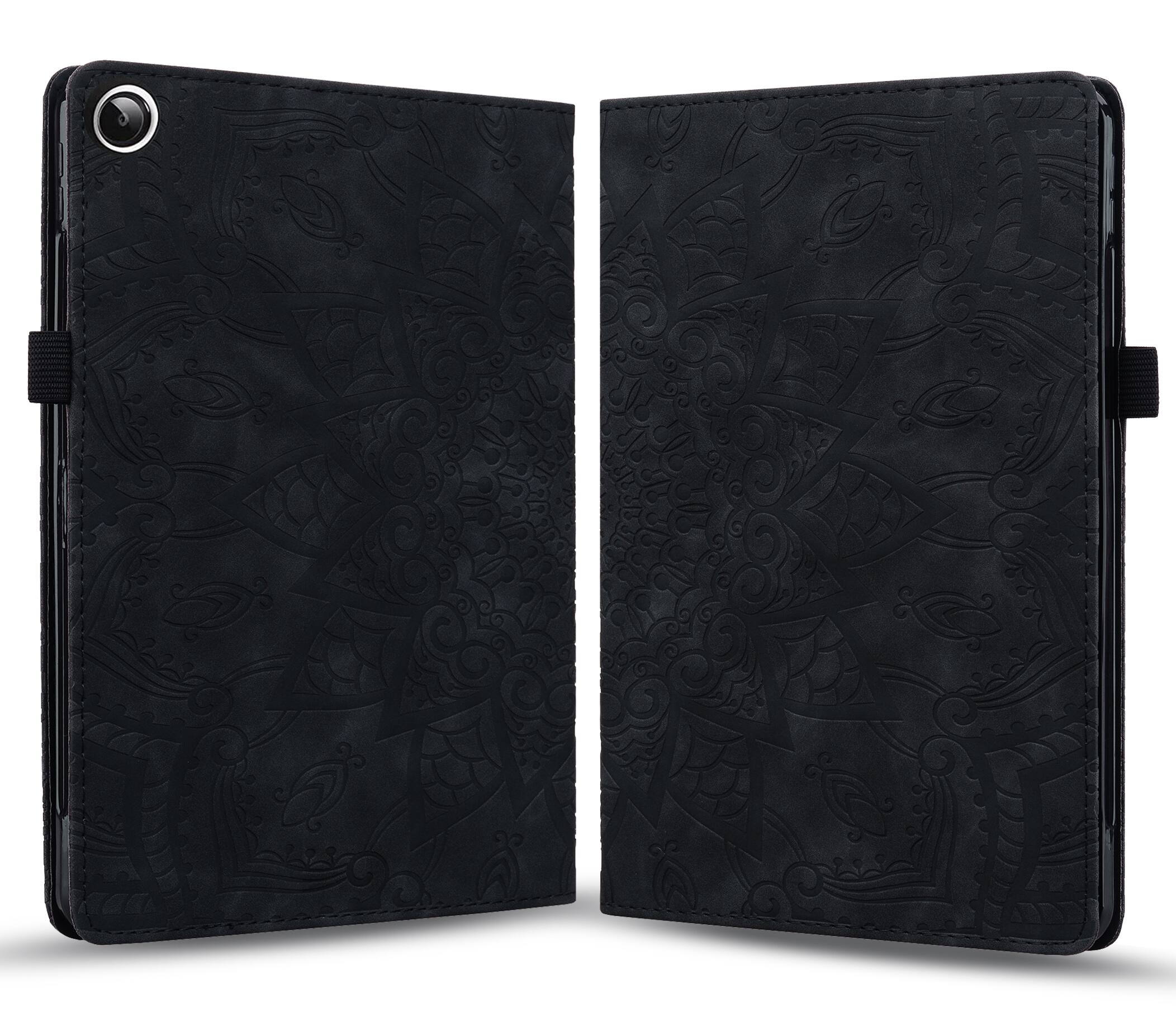 Alt View 1. Dteck - Case for Samsung Galaxy Tab A11+/A11 Plus SM-X230 & Tab A9+/A9 Plus SM-X210,Shockproof Embossed PU Leather Folio Cover - Black.