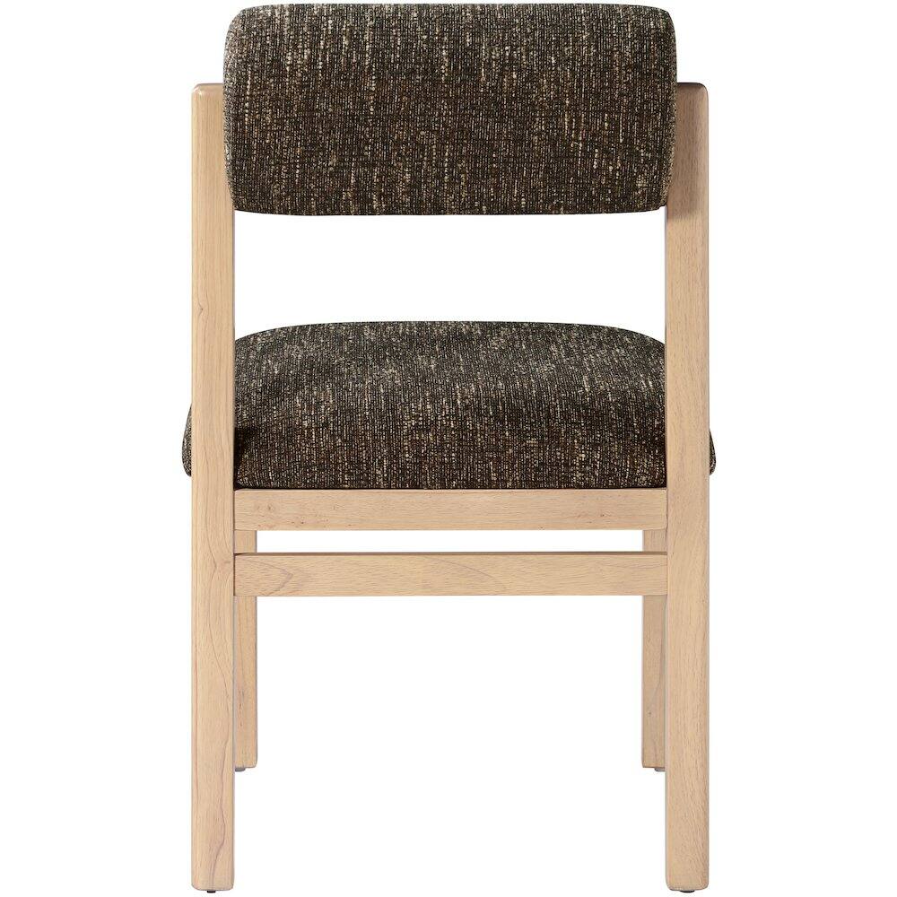 Alt View 4. Meridian Furniture - Roundhill Brown Linen Textured Fabric Upholstered Dining Chair, Set of 2 - Brown.