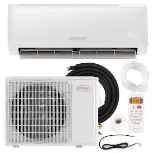 Costway - 12,000 BTU Mini Split Air Conditioner AC Unit with Heat Pump & Remote Control - White