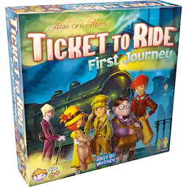 EZTW1 - Ticket To Ride First Journey Board Game - Fun And Easy For Young Explorers Strategy Family & Adults 6 2-4 15-30 Min - Default