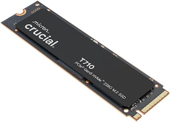 Crucial T710 1TB Internal SSD PCIe Gen 5 x4 NVMe M.2 with 3D NAND Crucial T710 1TB Internal SSD PCIe Gen 5 x4 NVMe M.2 with 3D NAND