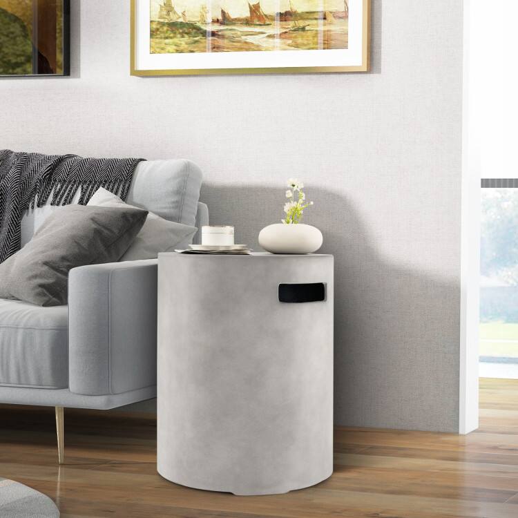 Alt View 1. Mondawe - Outdoor Tank Hideaway Table Fits Standard 20 LBS Propane Gas Tank for Fire Pits - Grey.