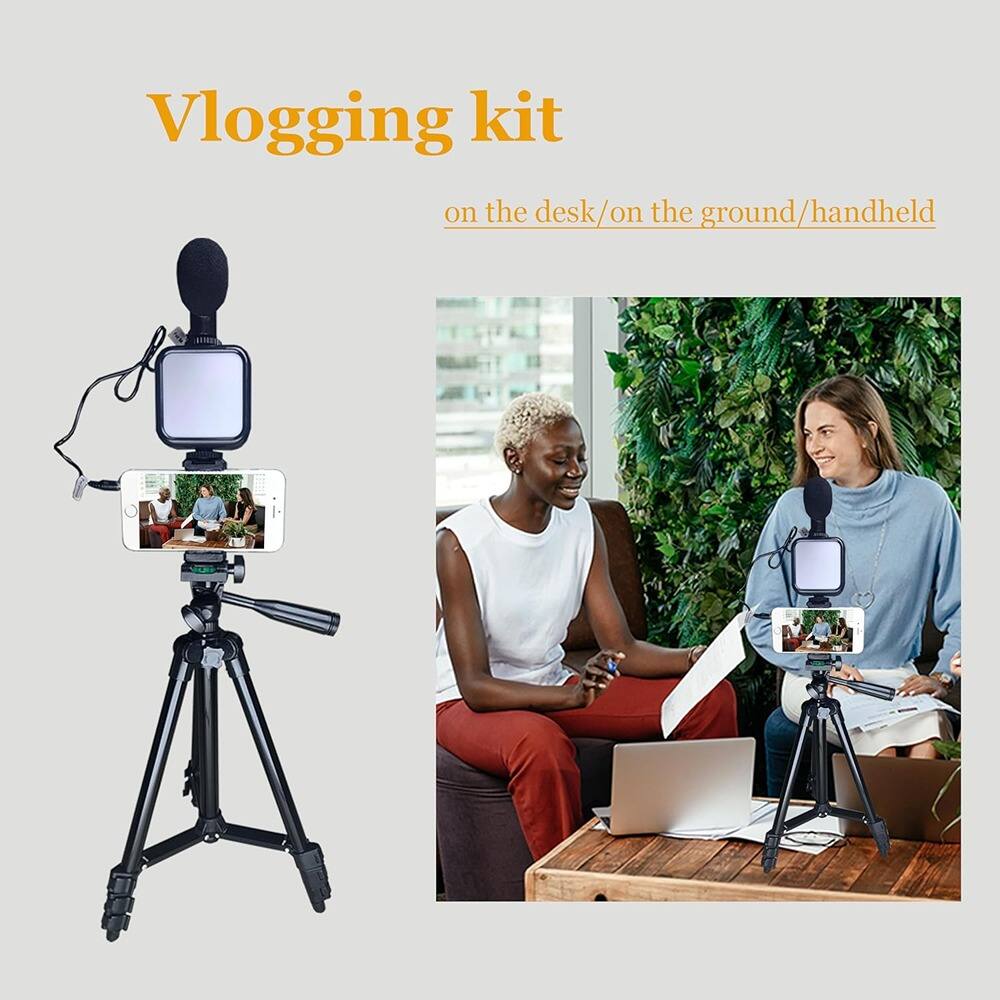 Vlogging kit  
on the desk/on the ground/handheld